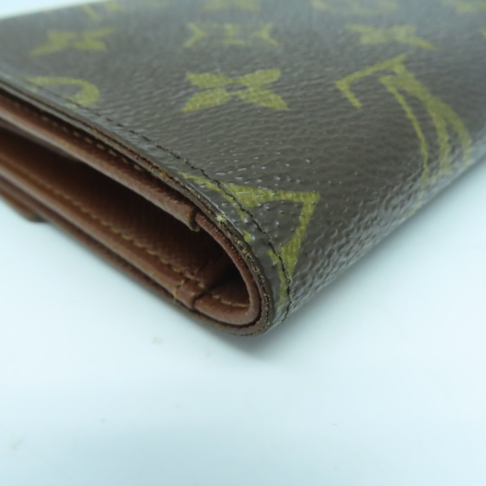 LOUIS VUITTON Monogram Porte-tresor Etui Papiers金扣錢包啡色