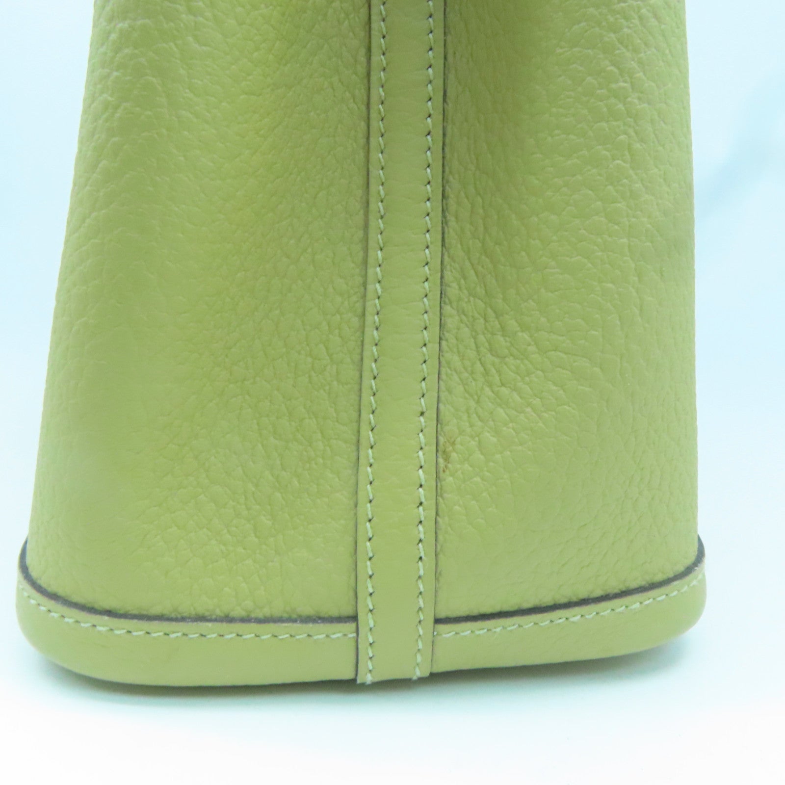 HERMES Negonda皮革Garden Party TPM银扣手拿包米色