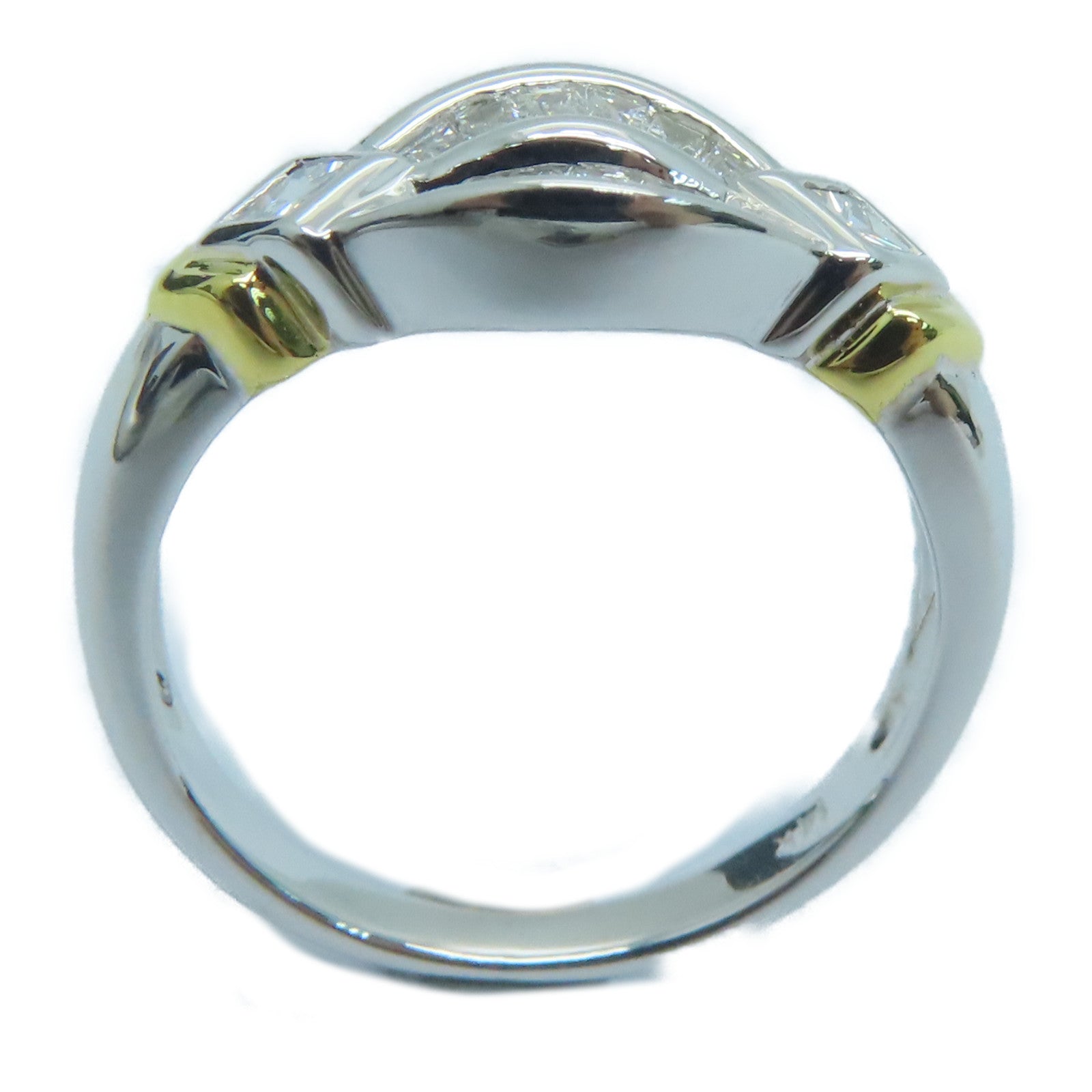 JEWELRY 14K White Gold Diamond Ring US#5.25