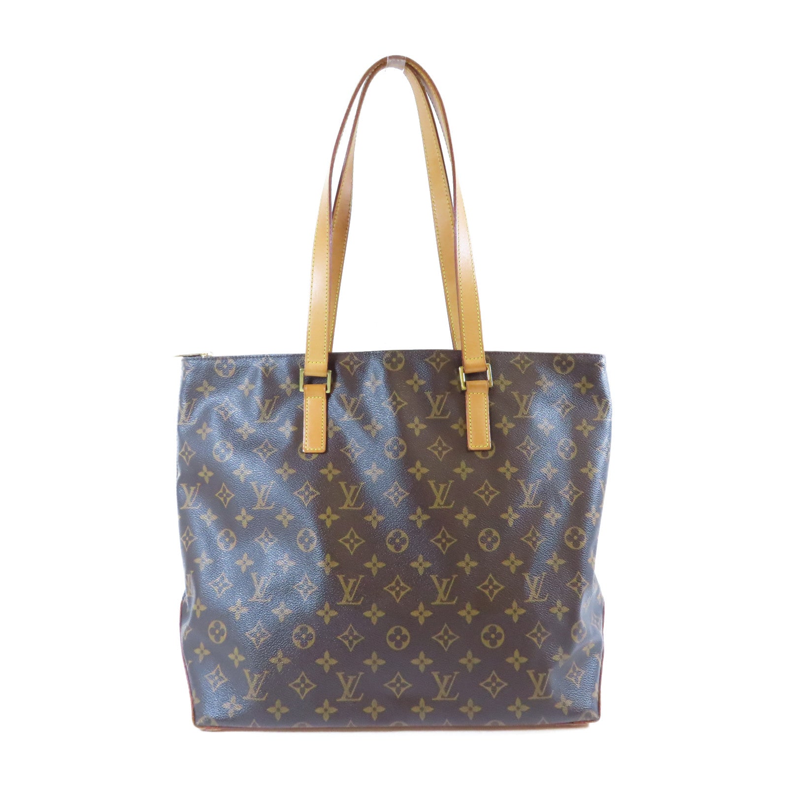 LOUIS VUITTON Monogram Cabas Mezzo金扣肩背袋啡色