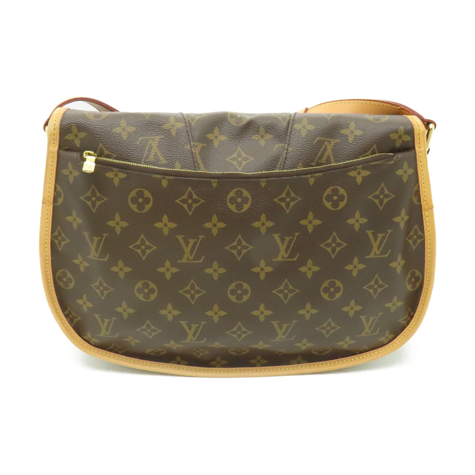 LOUIS VUITTON Monogram Menilmotant MM金扣肩背袋棕色