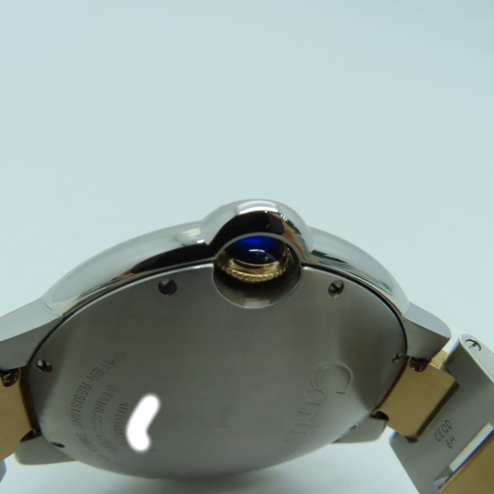 CARTIER 18K黄金Ballon Blue GM不锈钢手表自动机芯啡色