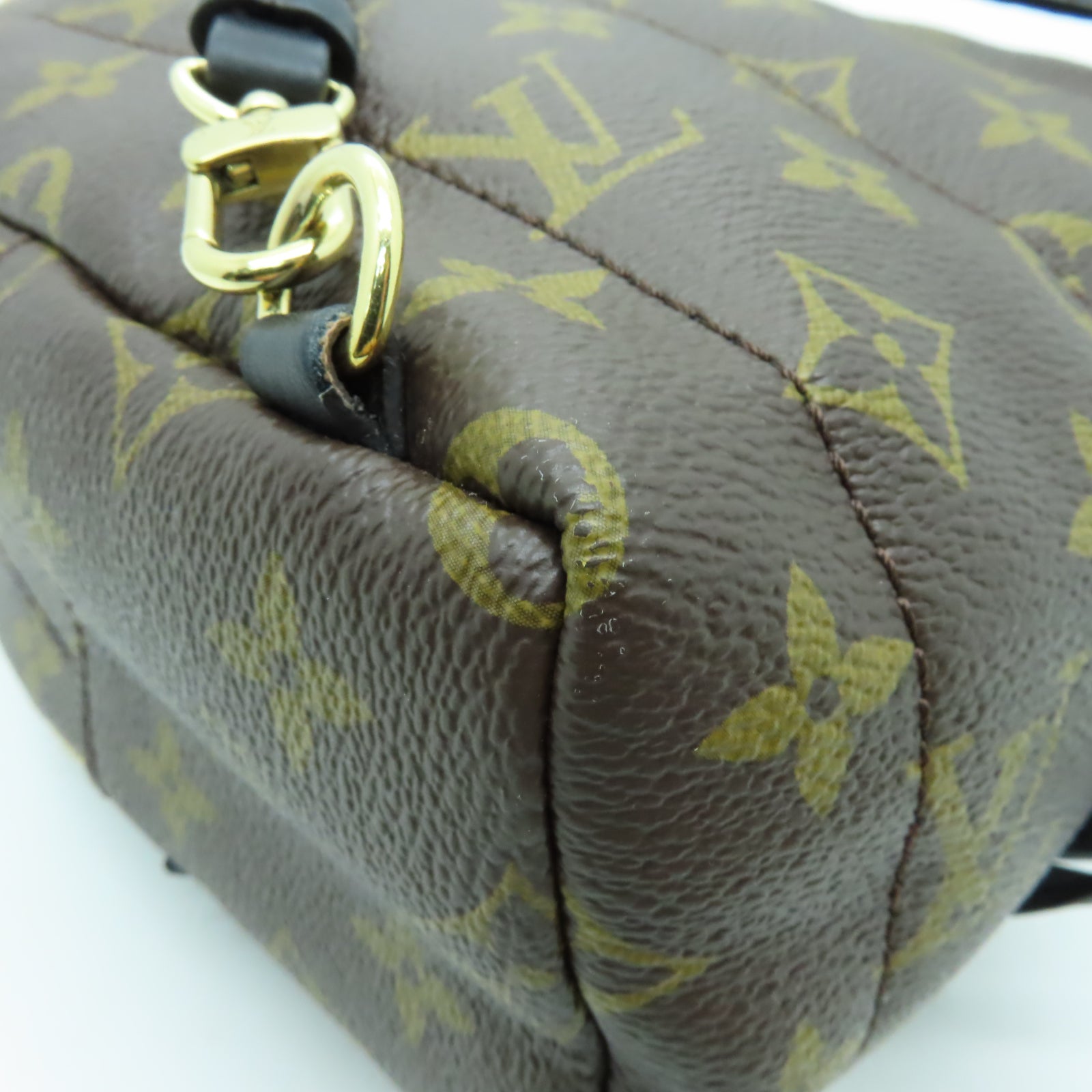 LOUIS VUITTON Monogram Palm Springs Mini金扣背包啡色