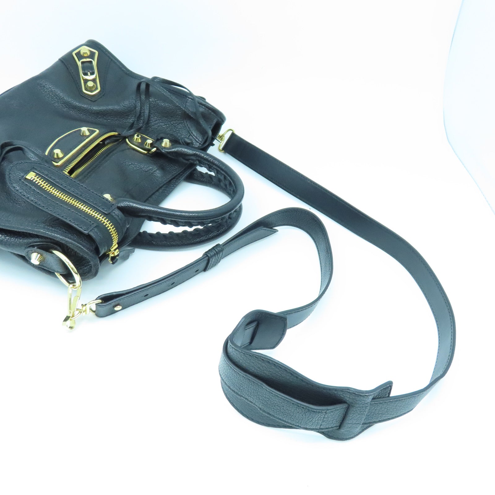 BALENCIAGA 【激減優惠】牛皮牛革City Small金扣手挽肩背兩用袋黑色