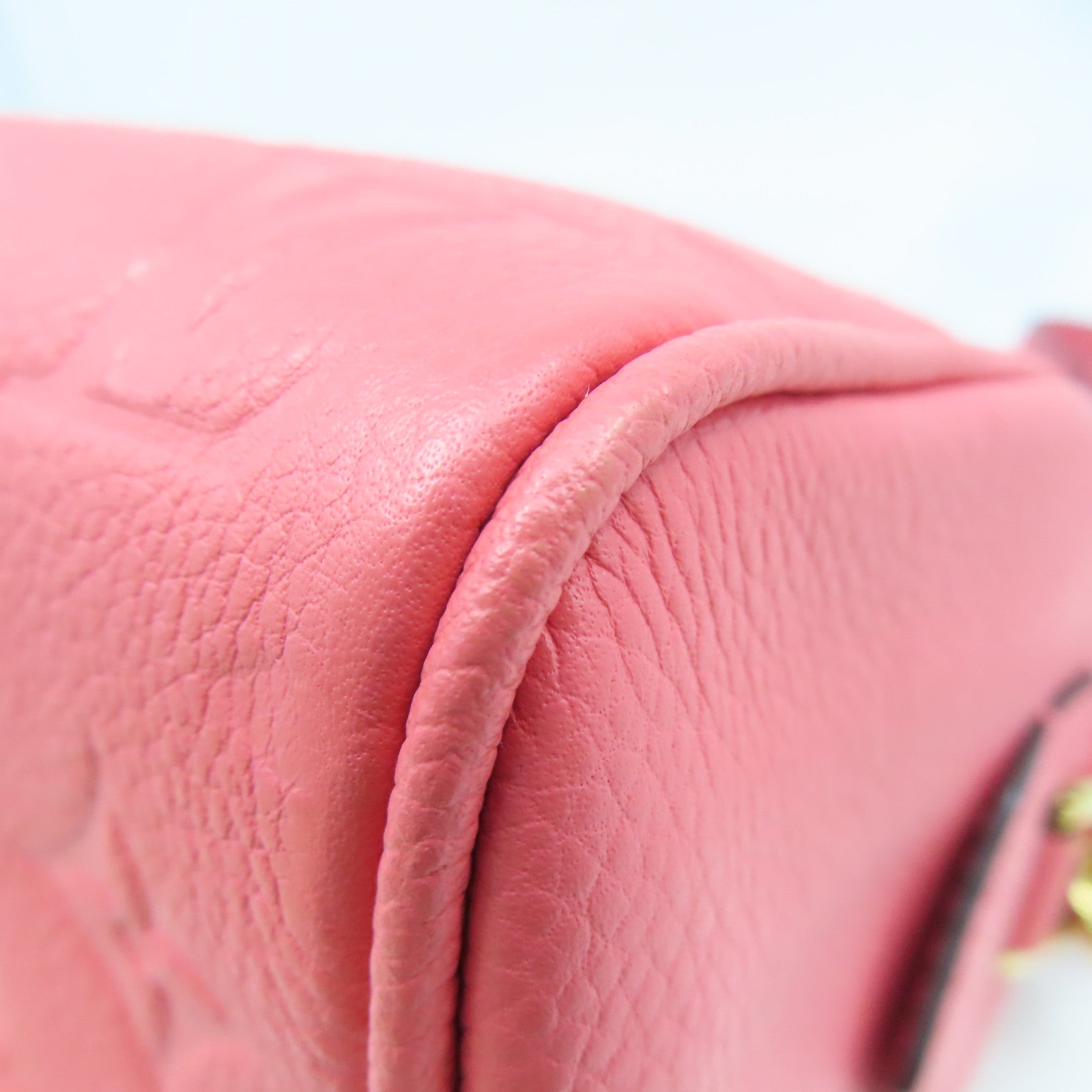LOUIS VUITTON Monogram Empreinte Speedy 20金扣手挽肩背兩用袋粉紅色