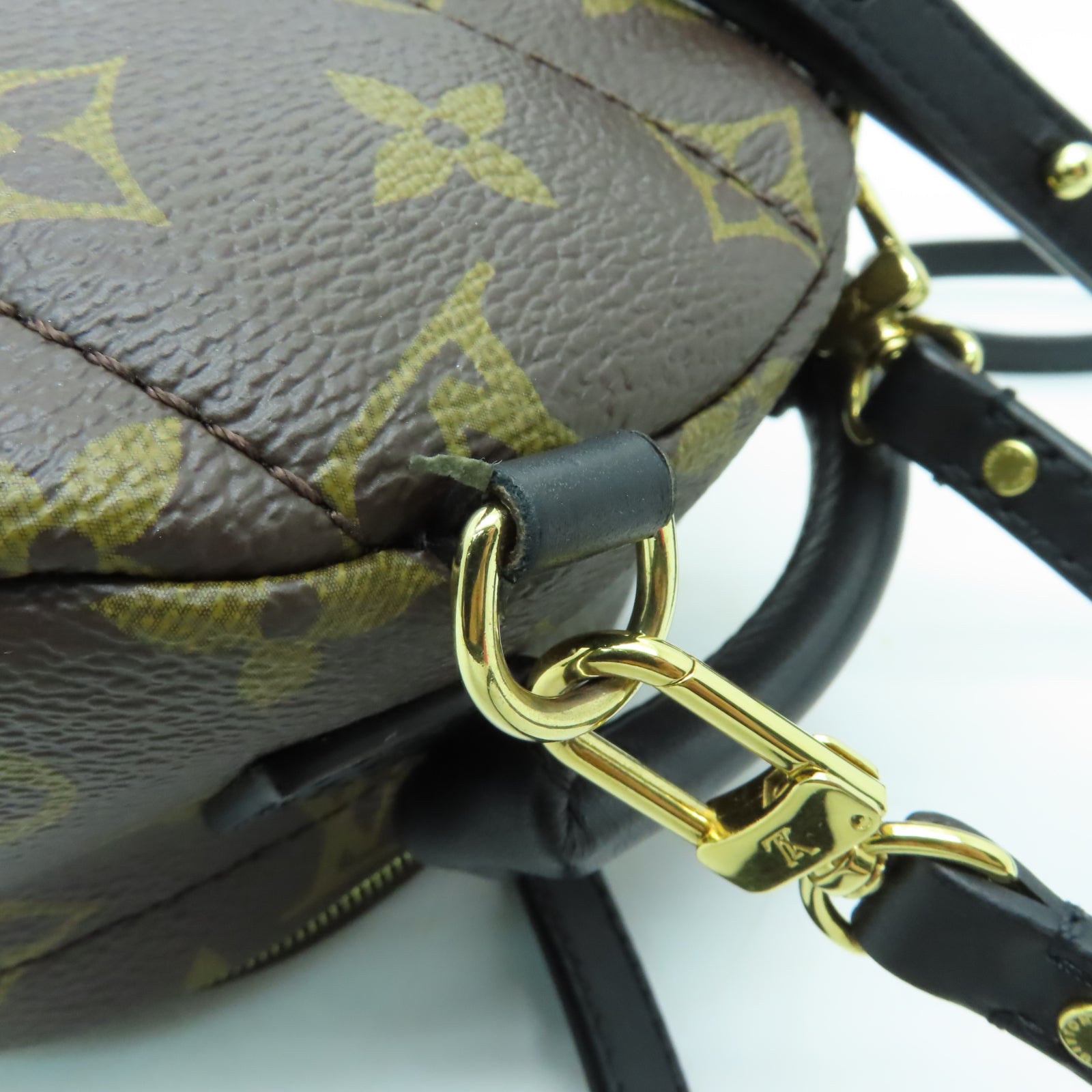 LOUIS VUITTON Monogram Palm Springs Mini金扣背包啡色