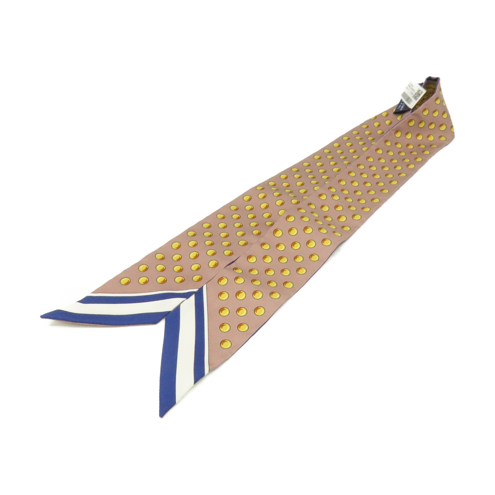 HERMES 絲質Twilly Scarf絲巾寶藍色/啡色/彩色