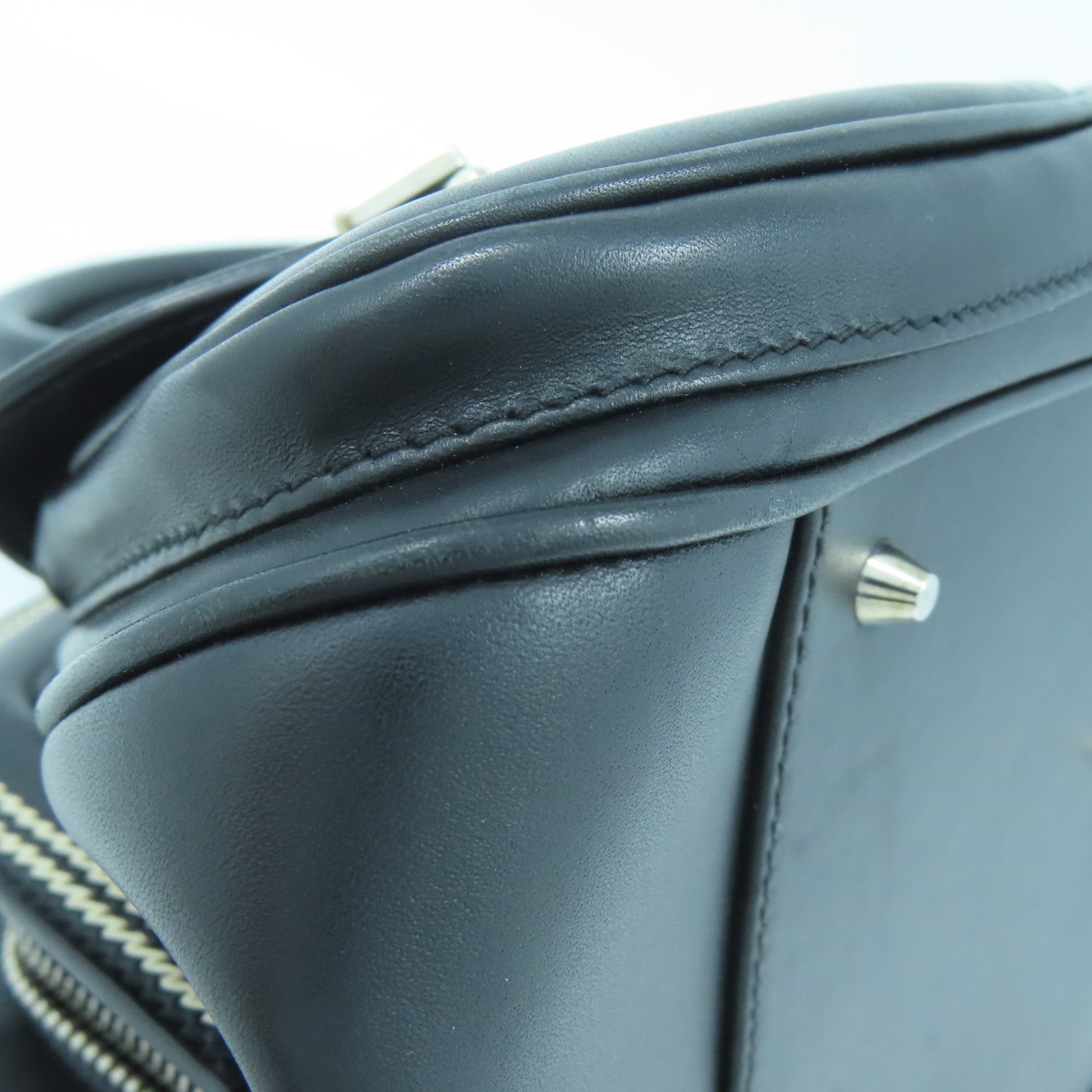Dior 牛皮皮革Hand Bag銀扣手挽袋黑色