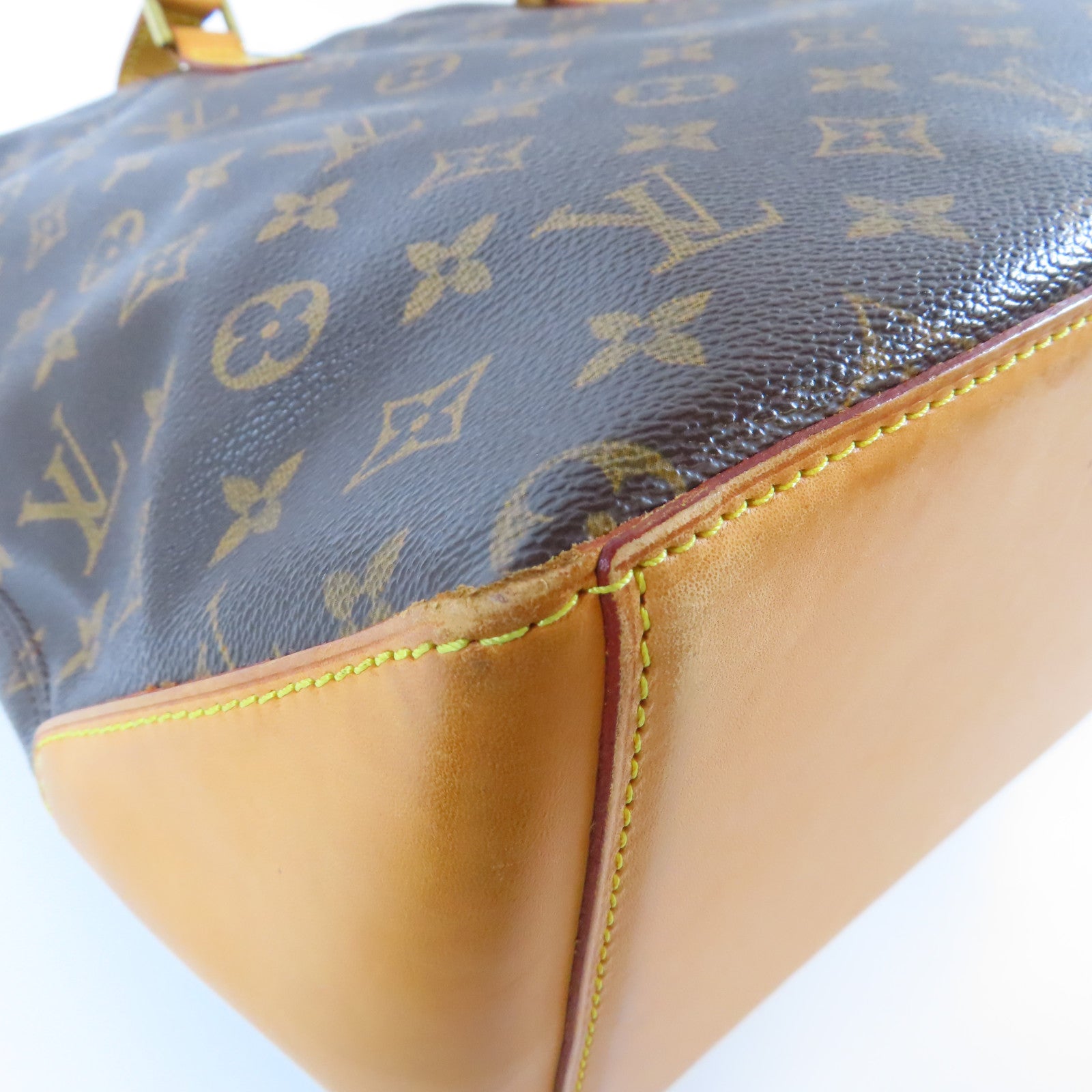 LOUIS VUITTON Monogram Cabas Mezzo金扣肩背袋啡色