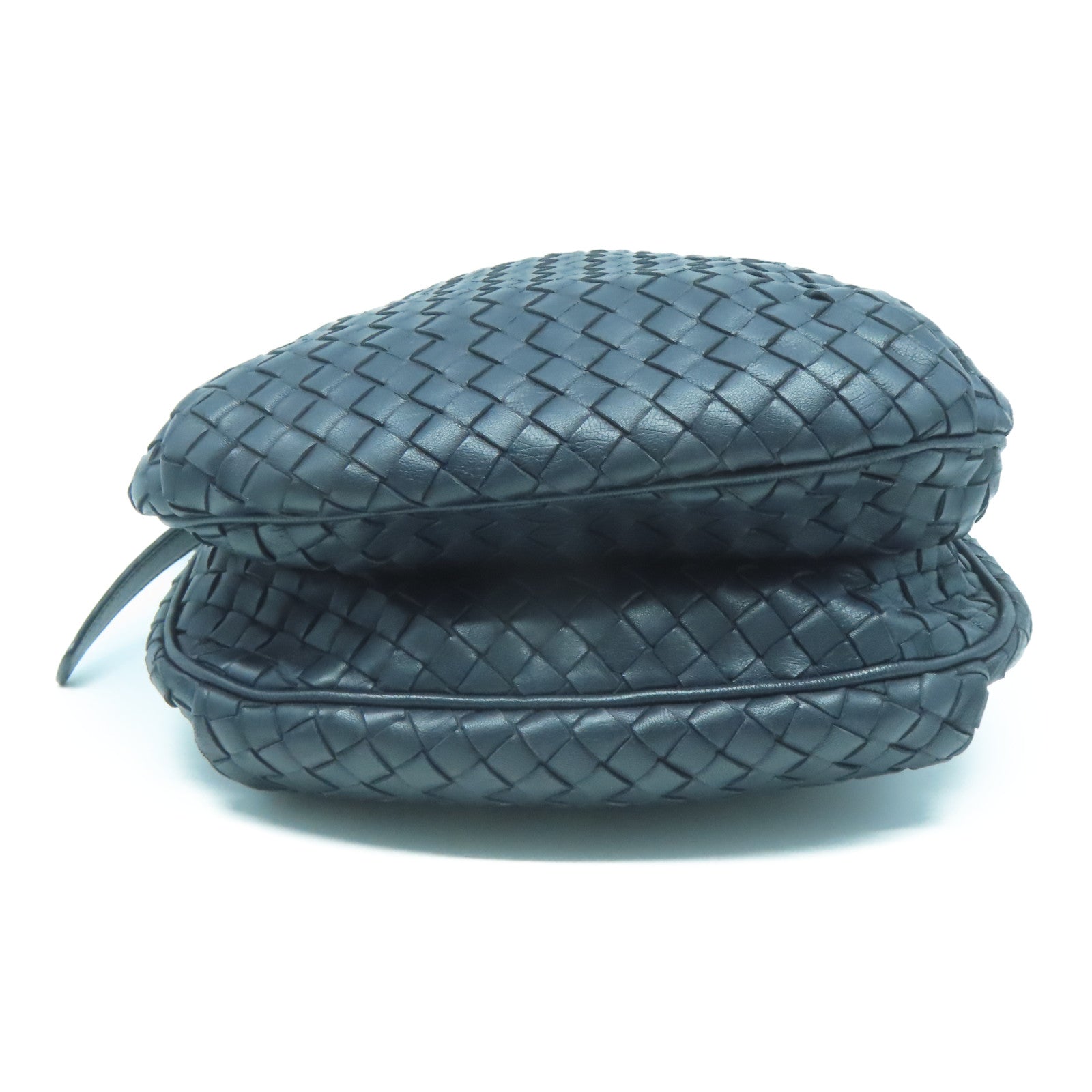 BOTTEGA VENETA 織紋皮革Shoulder Bag肩背袋深藍色