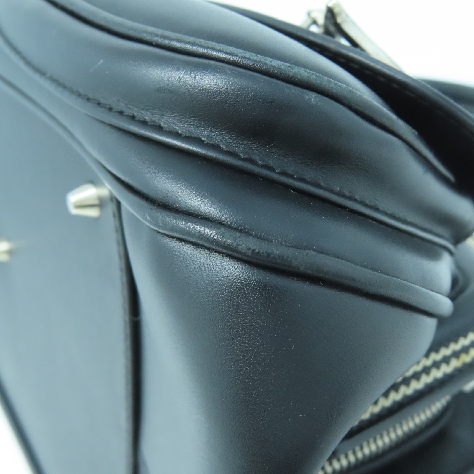 Dior 牛皮皮革Hand Bag銀扣手挽袋黑色