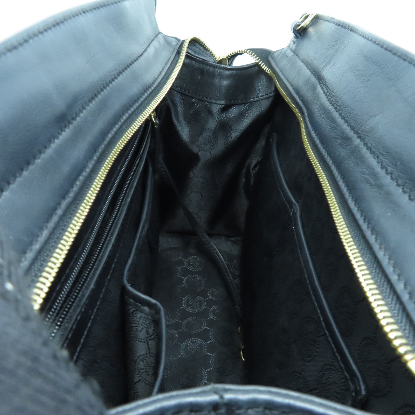 Michael Kors 牛皮皮革2 Way Shoulder金扣手挽肩背两用袋黑色