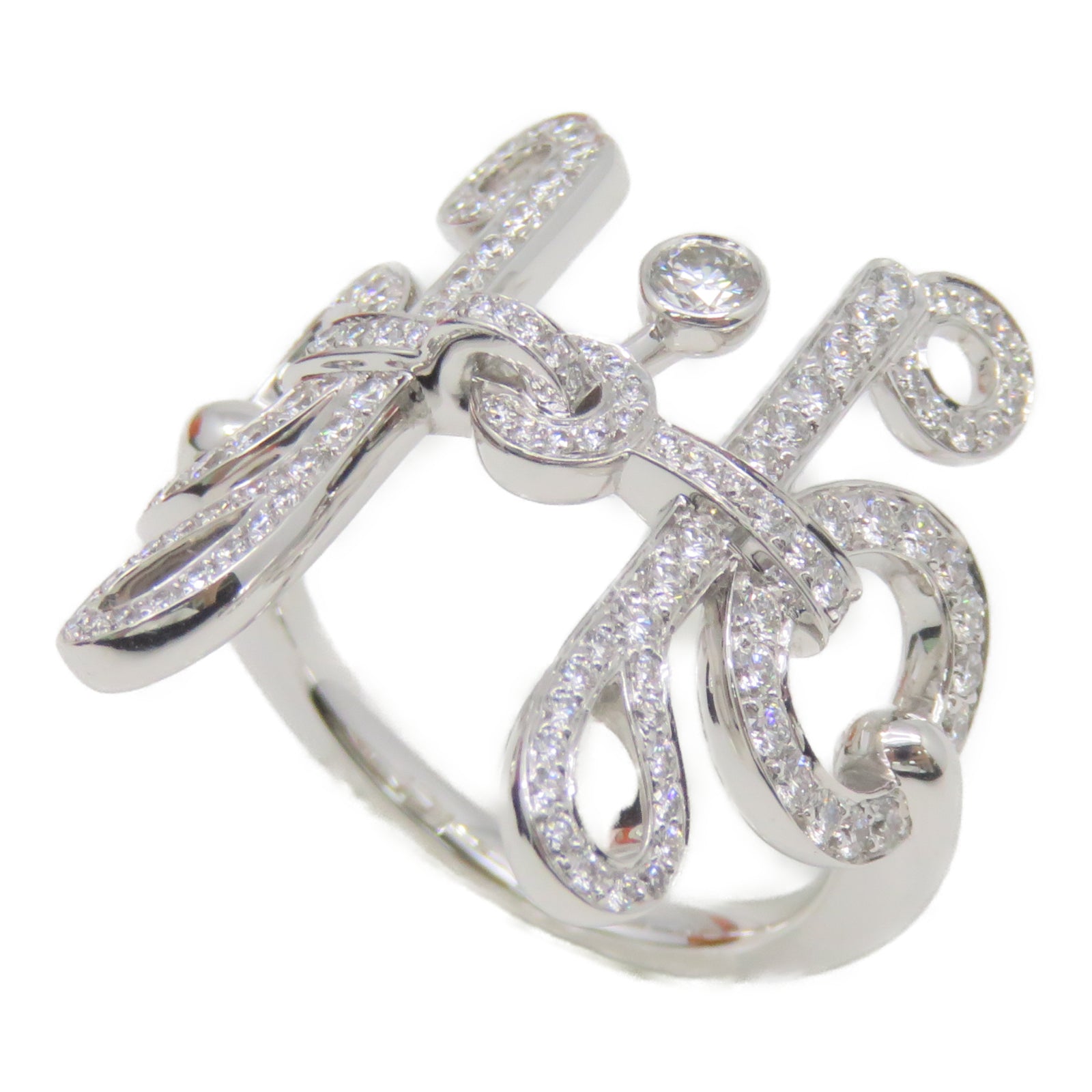 HERMES 【激减优惠】18K白金Bague Filet Ring戒指US#6.5