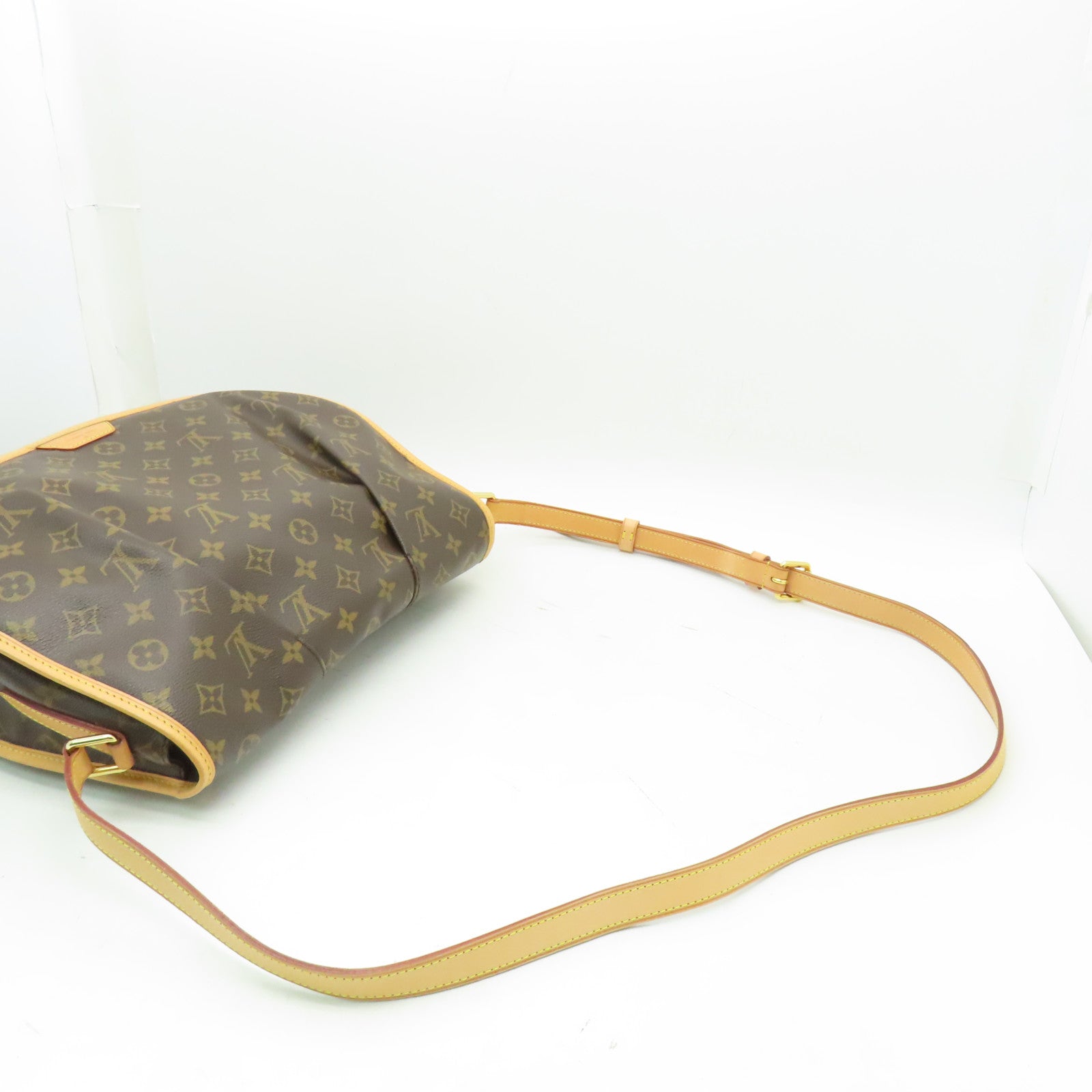 LOUIS VUITTON Monogram Menilmotant MM金扣肩背袋棕色
