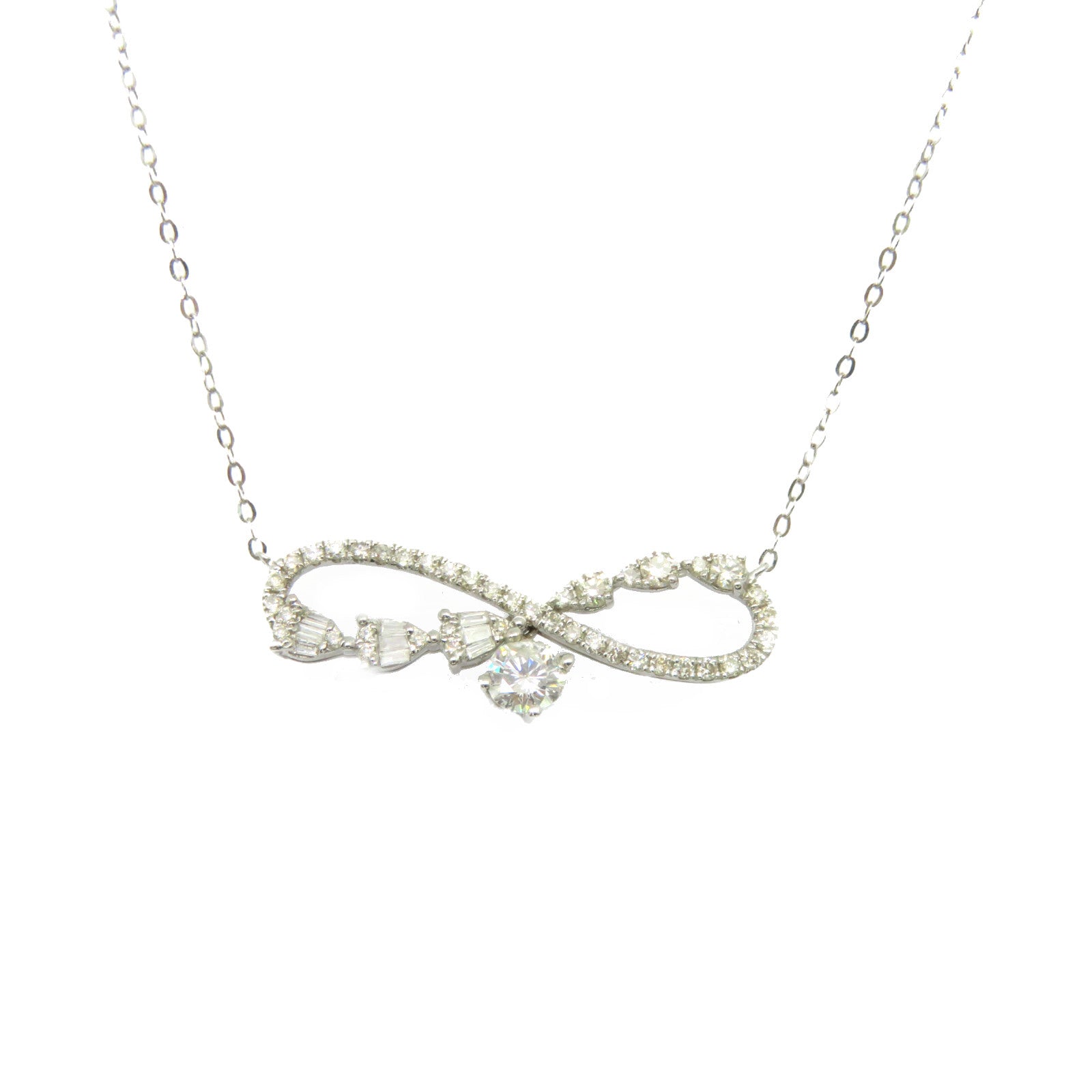 JEWELRY 【激减优惠】18K白金0.46ct钻石Diamond Necklace项链