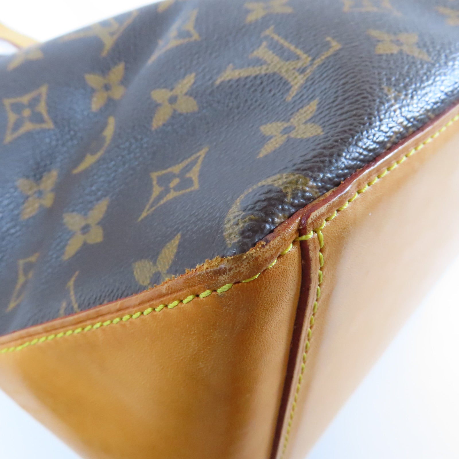 LOUIS VUITTON Monogram Cabas Mezzo金扣肩背袋啡色