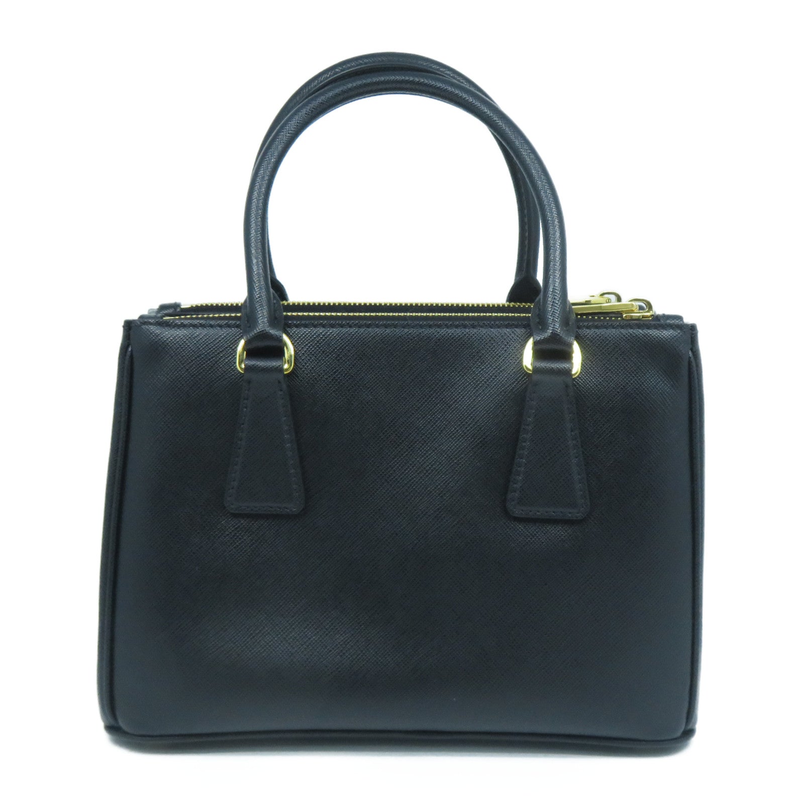 PRADA 牛皮皮革Galleria Small金扣手挽肩背兩用袋黑色