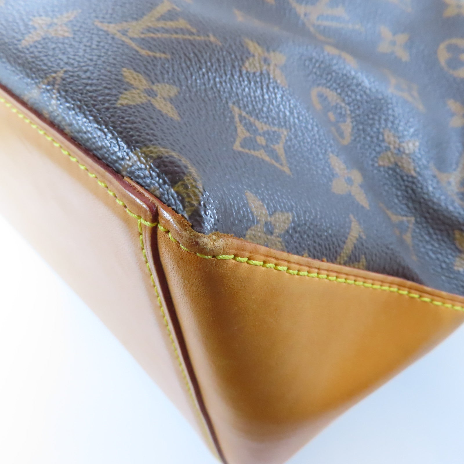 LOUIS VUITTON Monogram Cabas Mezzo金扣肩背袋啡色
