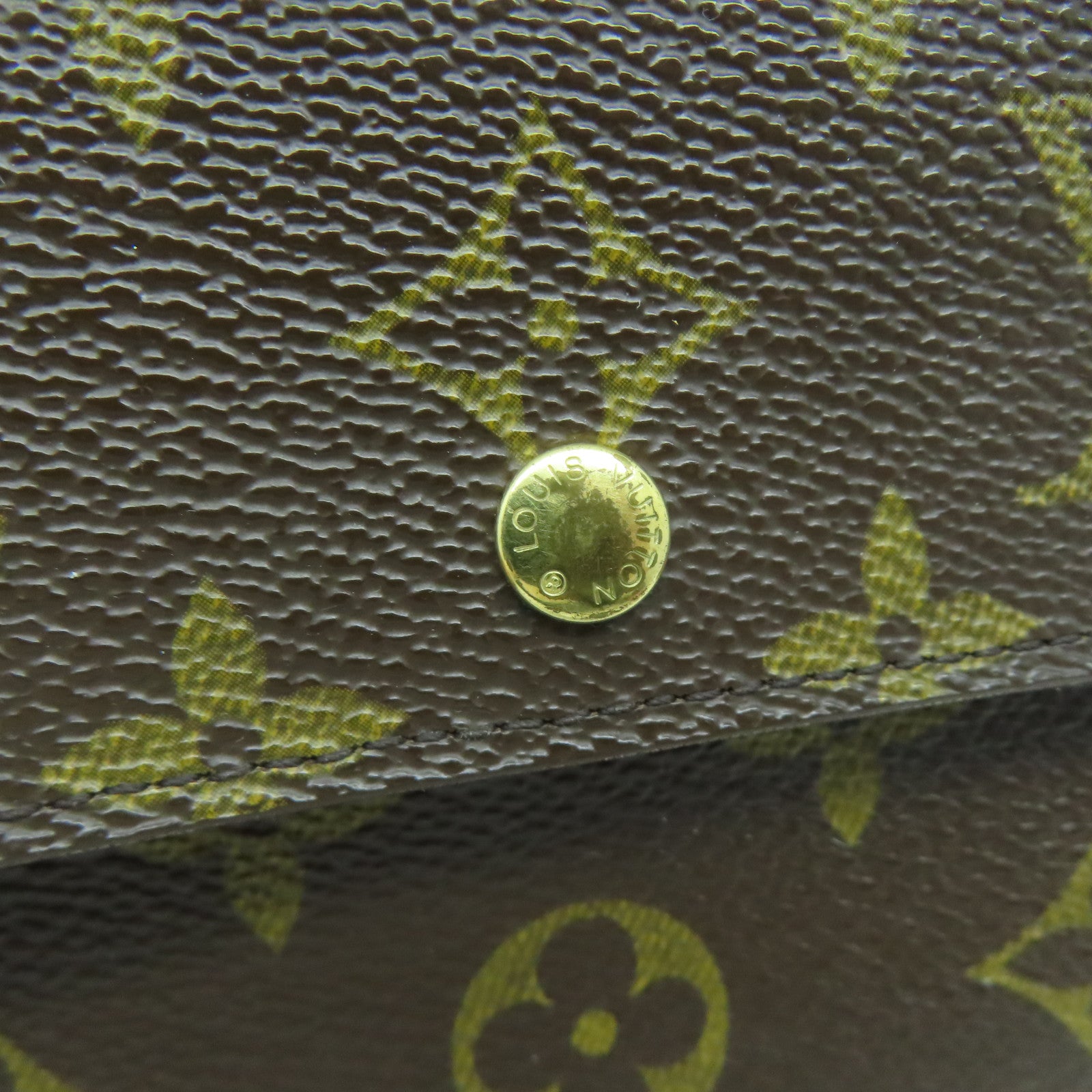LOUIS VUITTON Monogram Porte-tresor Etui Papiers金扣錢包啡色
