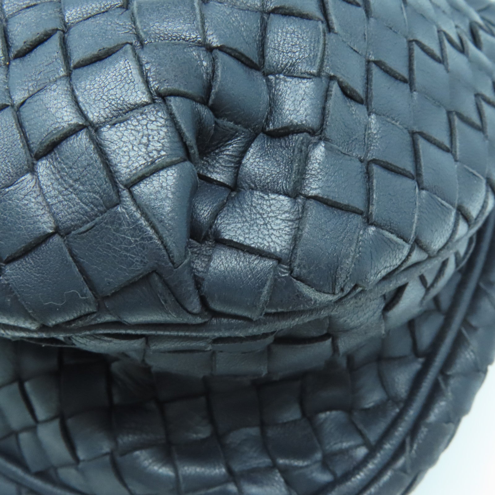 BOTTEGA VENETA 織紋皮革Shoulder Bag肩背袋深藍色