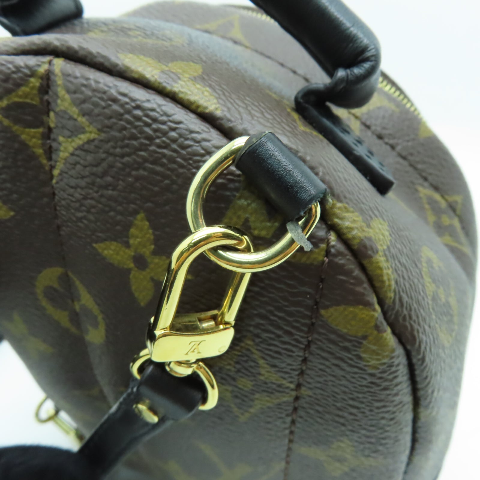 LOUIS VUITTON Monogram Palm Springs Mini金扣背包啡色