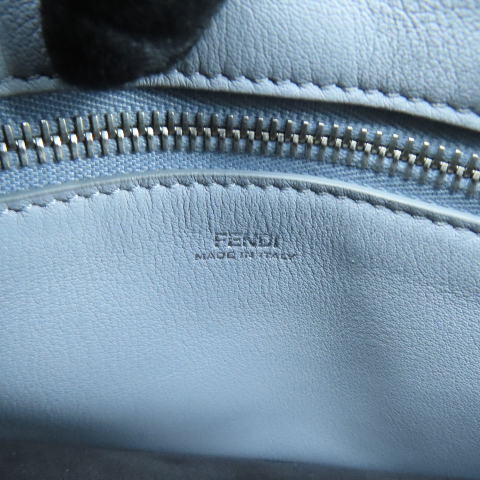 FENDI 牛皮皮革Dotcom銀扣手挽肩背兩用袋黑色