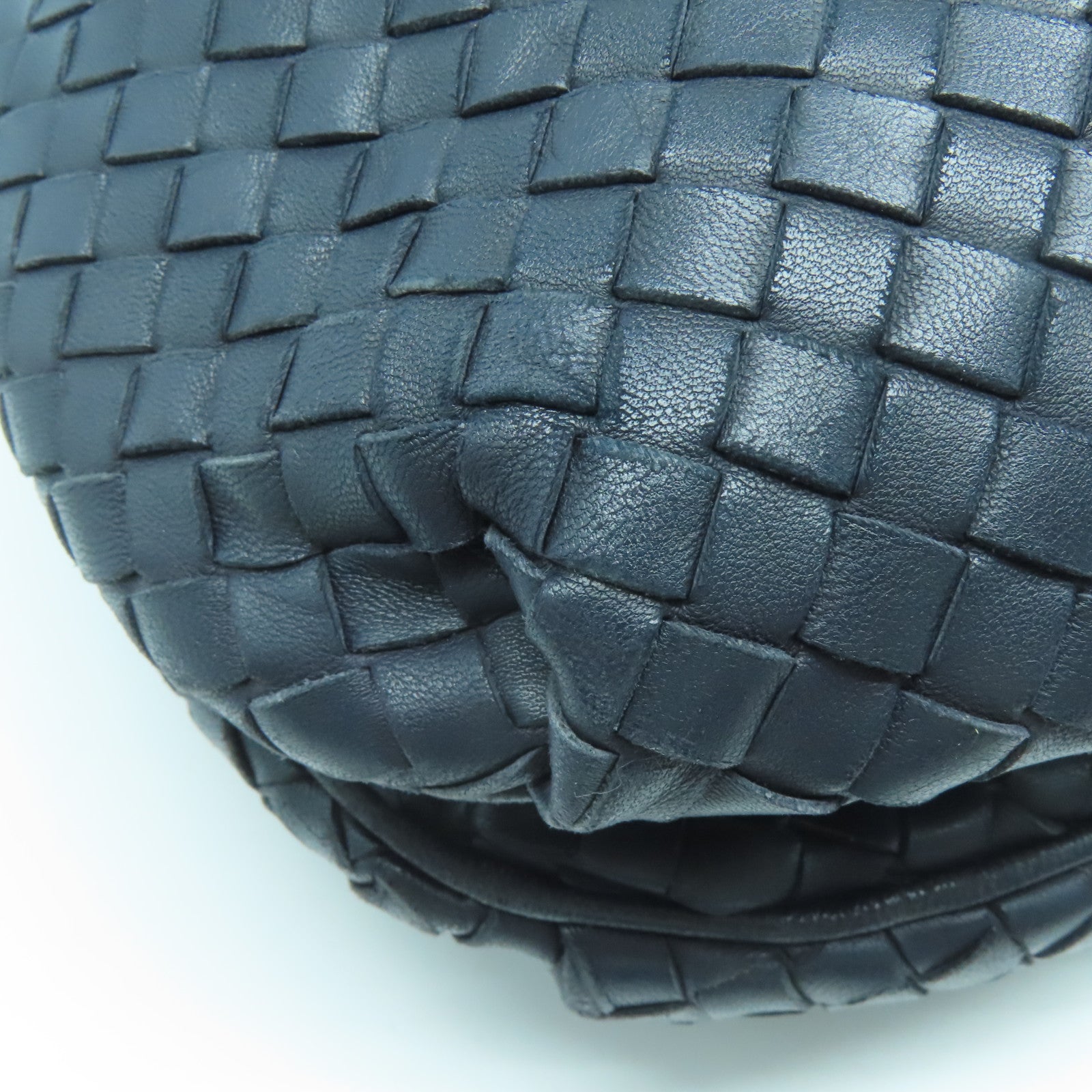 BOTTEGA VENETA 織紋皮革Shoulder Bag肩背袋深藍色