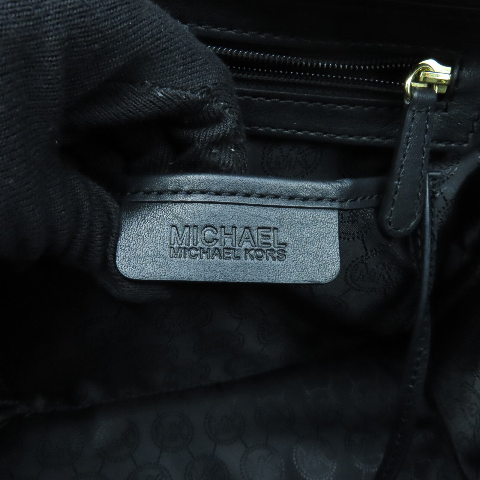 Michael Kors 牛皮皮革2 Way Shoulder金扣手挽肩背两用袋黑色