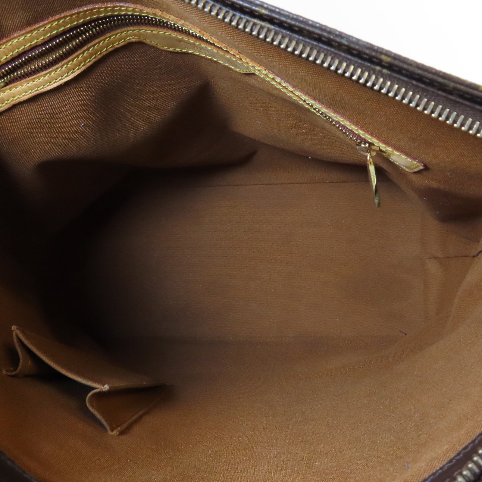 LOUIS VUITTON Monogram Cabas Mezzo金扣肩背袋啡色
