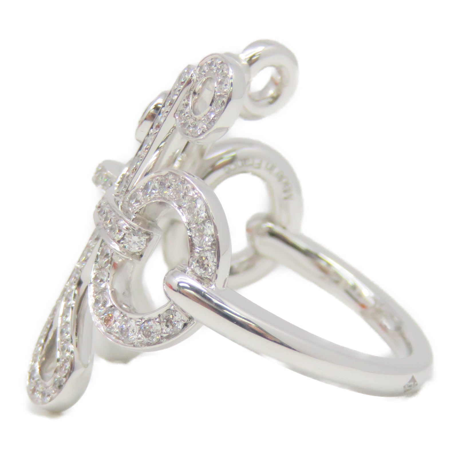 HERMES 【激减优惠】18K白金Bague Filet Ring戒指US#6.5