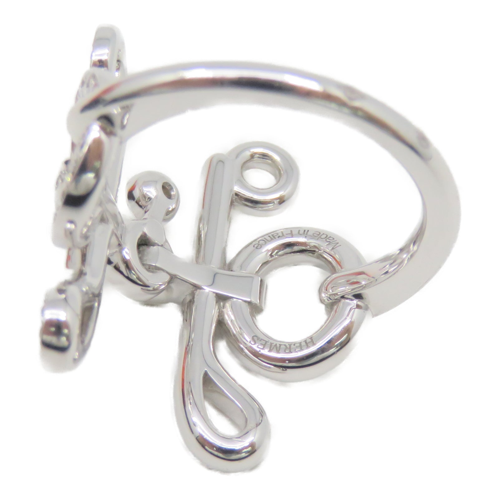 HERMES 【激减优惠】18K白金Bague Filet Ring戒指US#6.5