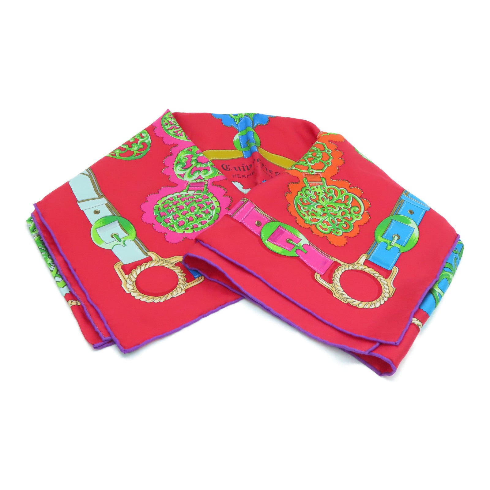 HERMES 丝质Scarf 90丝巾红色/绿色/蓝色