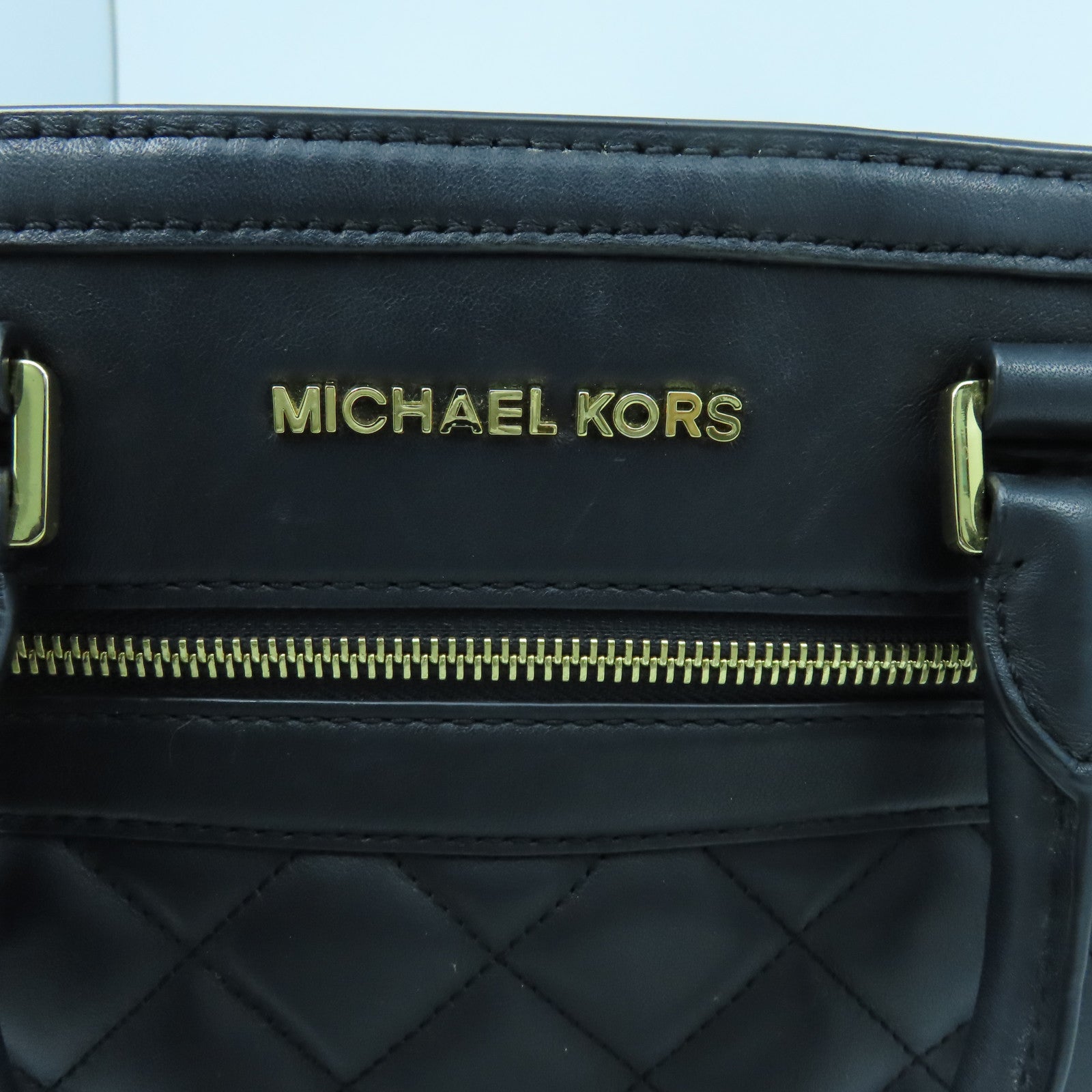 Michael Kors 牛皮皮革2 Way Shoulder金扣手挽肩背两用袋黑色