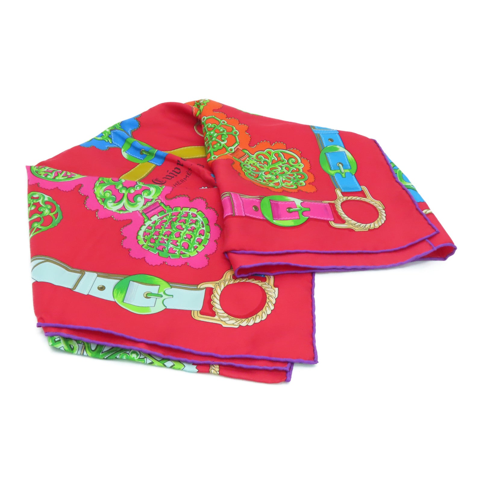 HERMES 丝质Scarf 90丝巾红色/绿色/蓝色