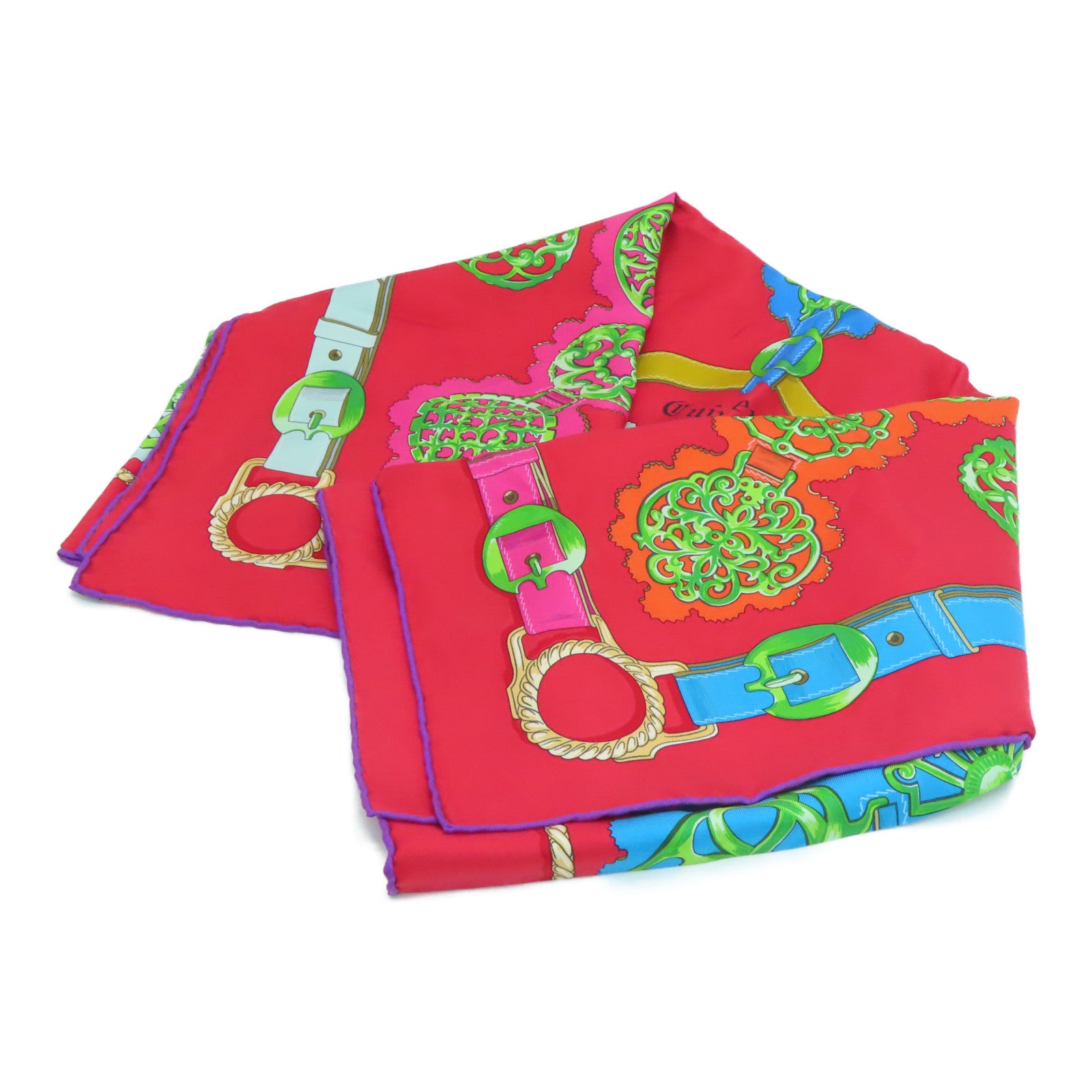 HERMES 丝质Scarf 90丝巾红色/绿色/蓝色