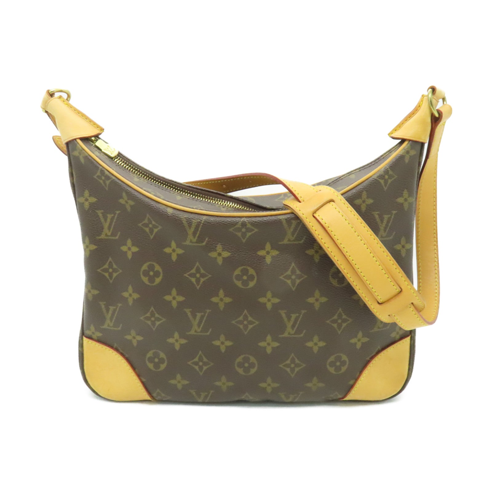 LOUIS VUITTON Monogram Boulogne金扣肩背袋棕色