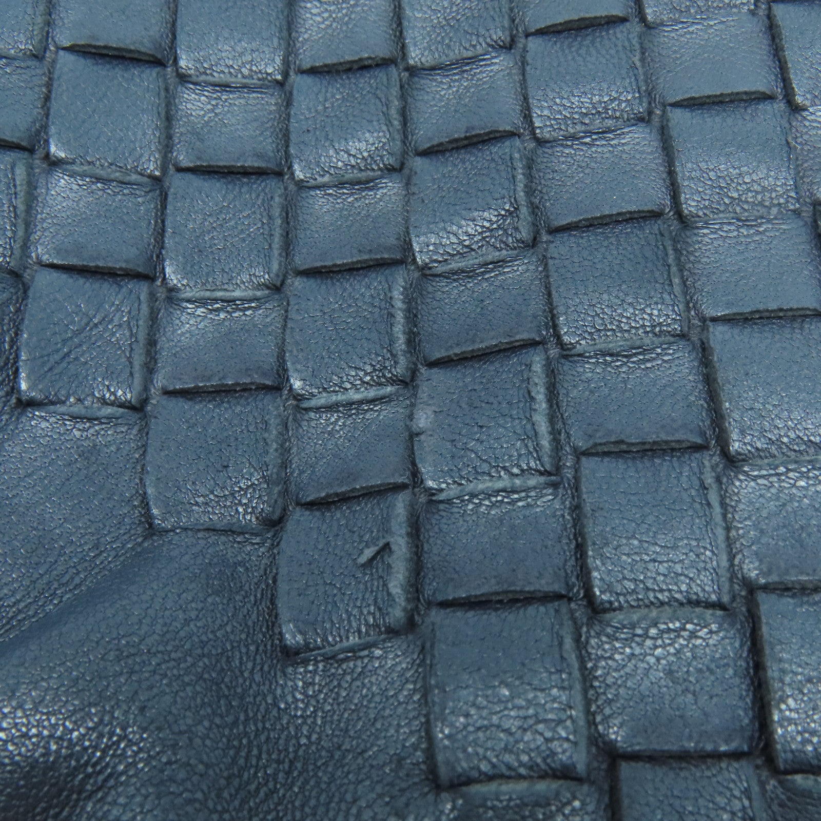BOTTEGA VENETA 織紋皮革Shoulder Bag肩背袋深藍色