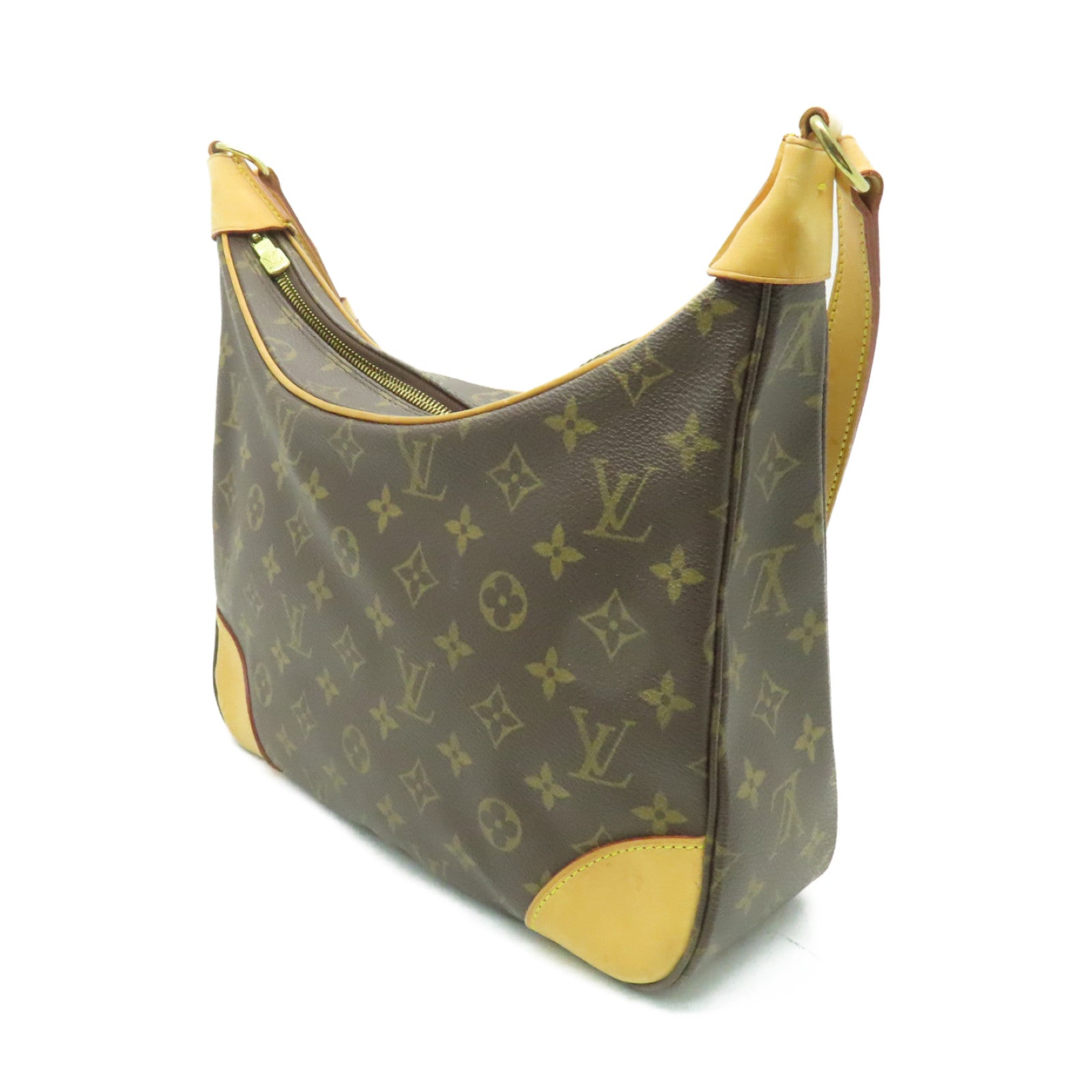 LOUIS VUITTON Monogram Boulogne金扣肩背袋棕色