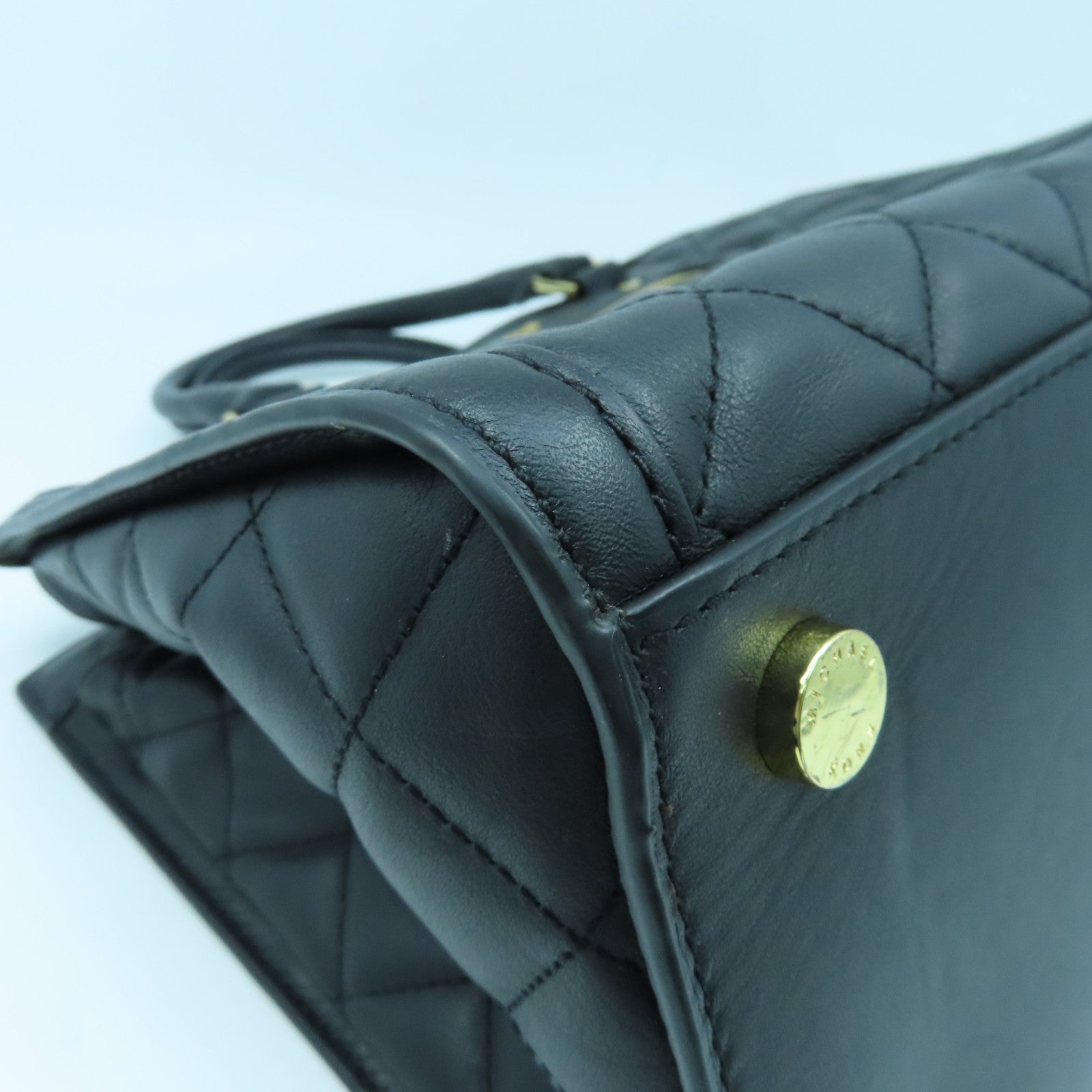 Michael Kors 牛皮皮革2 Way Shoulder金扣手挽肩背两用袋黑色