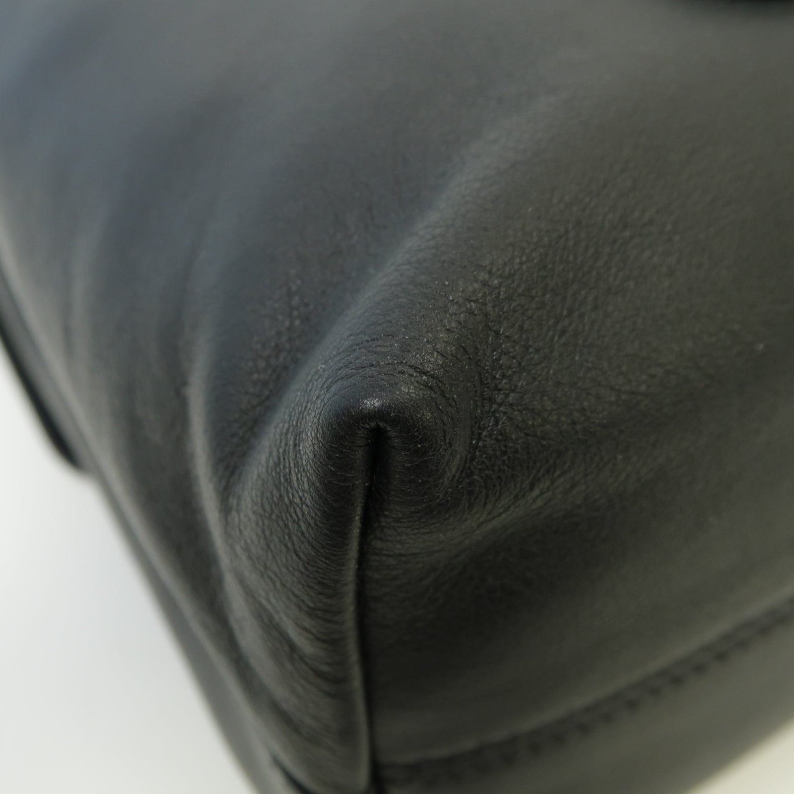PRADA 牛皮皮革Chain Shoulder Bag金扣鏈帶肩背袋黒色