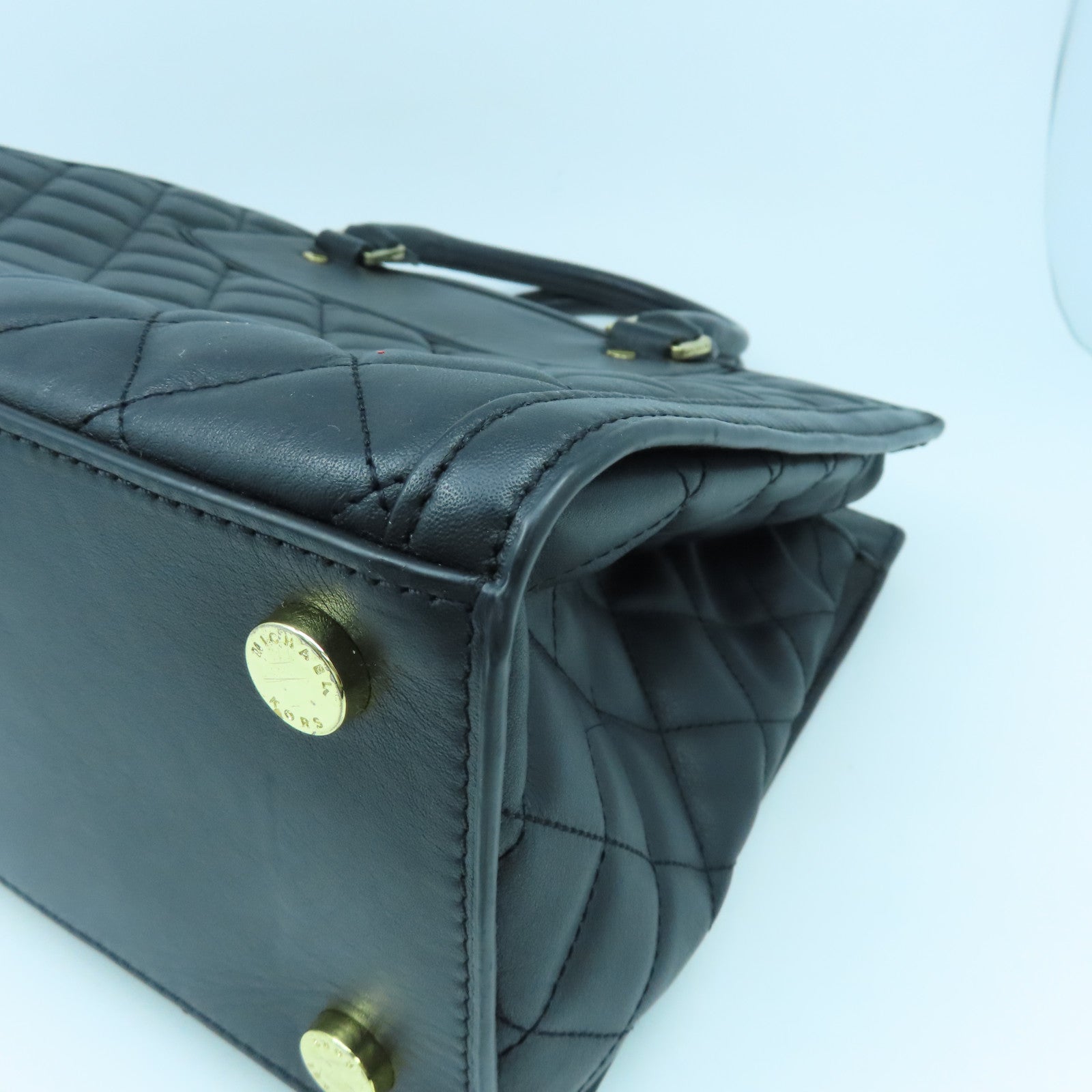 Michael Kors 牛皮皮革2 Way Shoulder金扣手挽肩背两用袋黑色