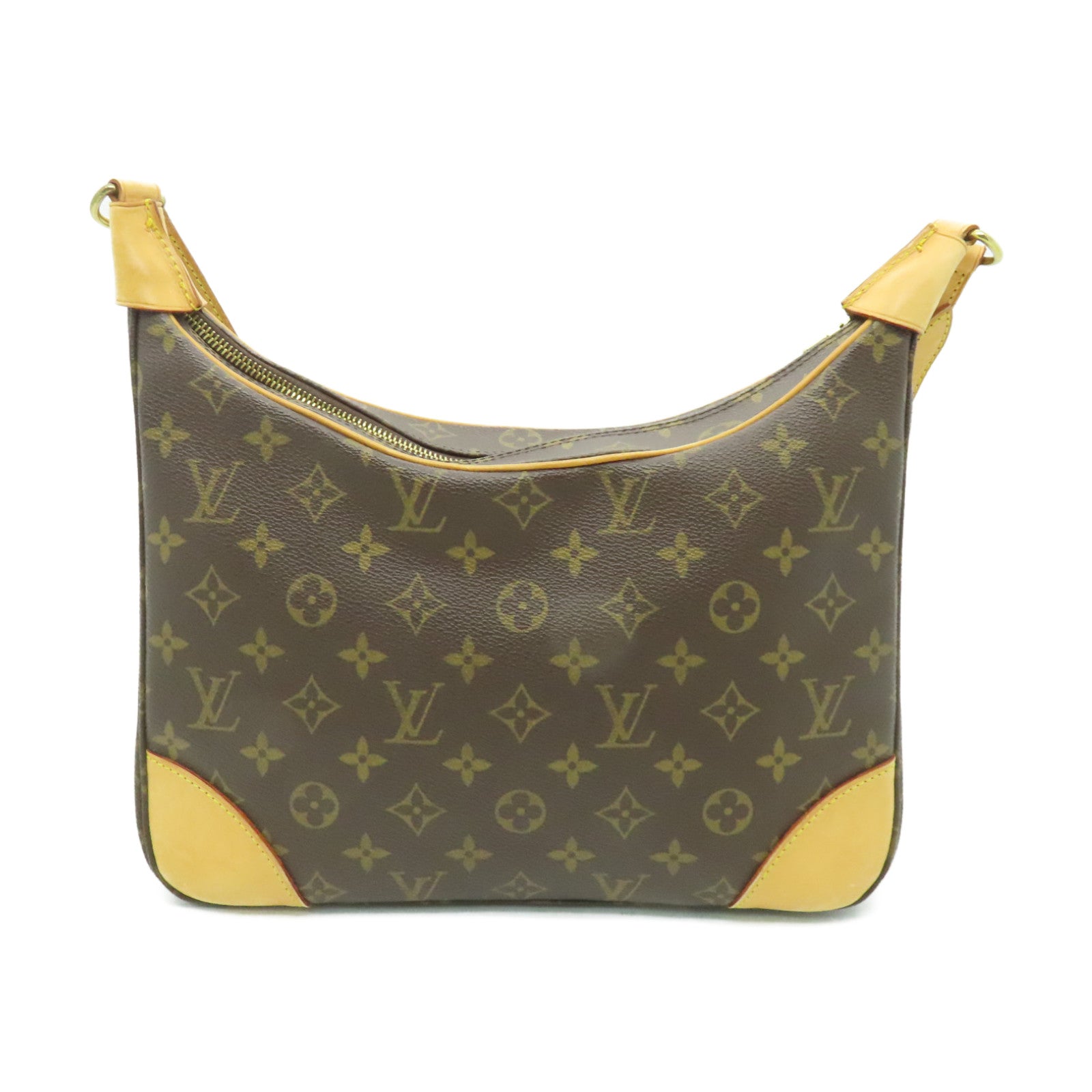 LOUIS VUITTON Monogram Boulogne金扣肩背袋棕色