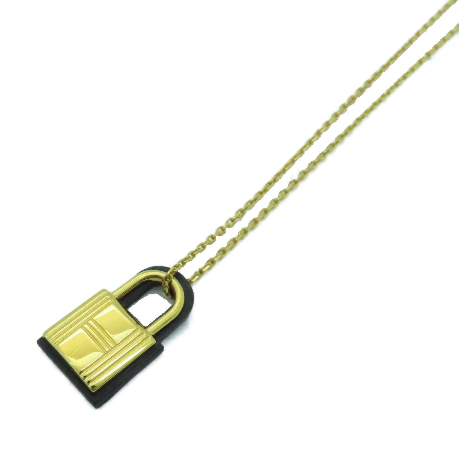 HERMES 金屬O'Kelly Necklace項鏈黑色/金色