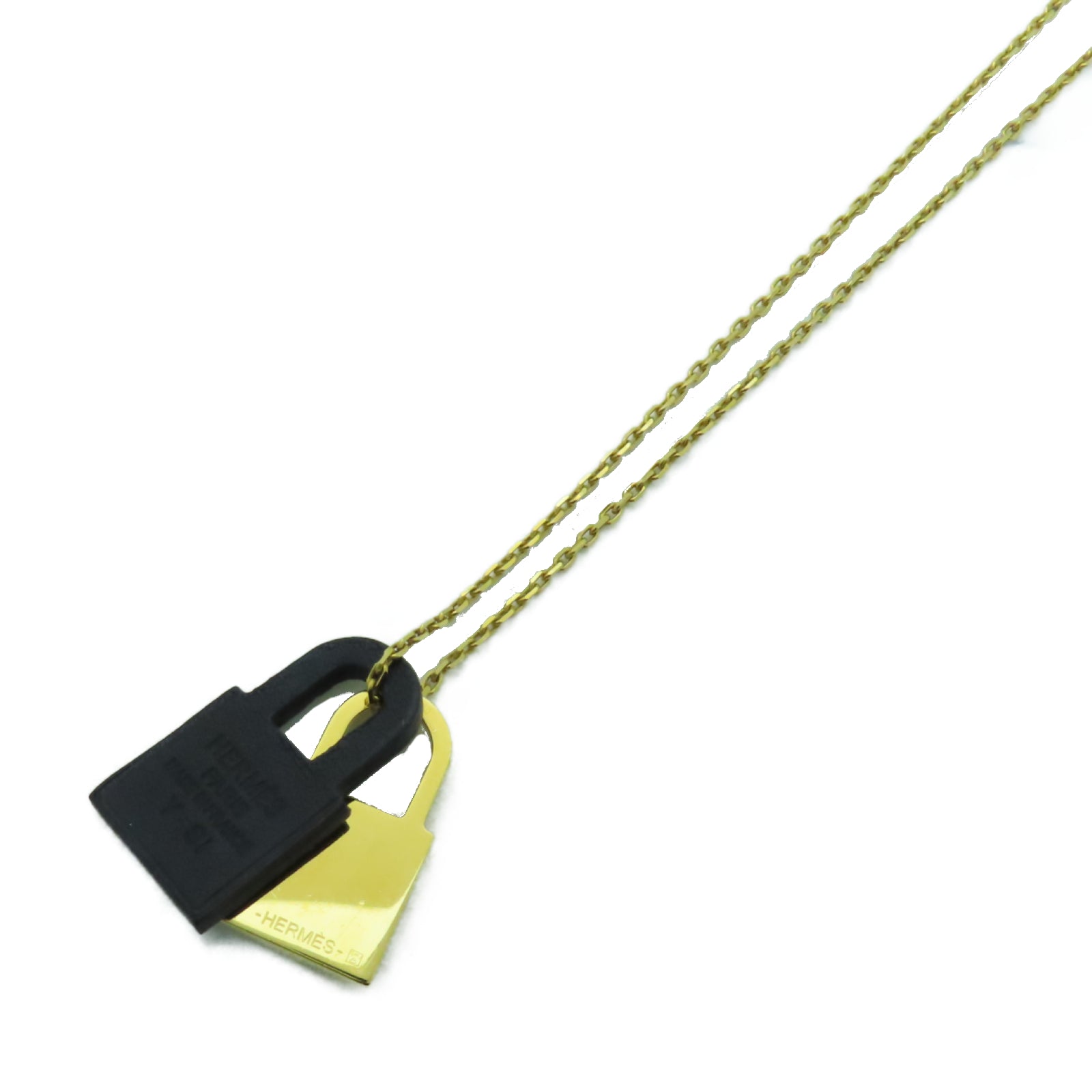 HERMES 金屬O'Kelly Necklace項鏈黑色/金色