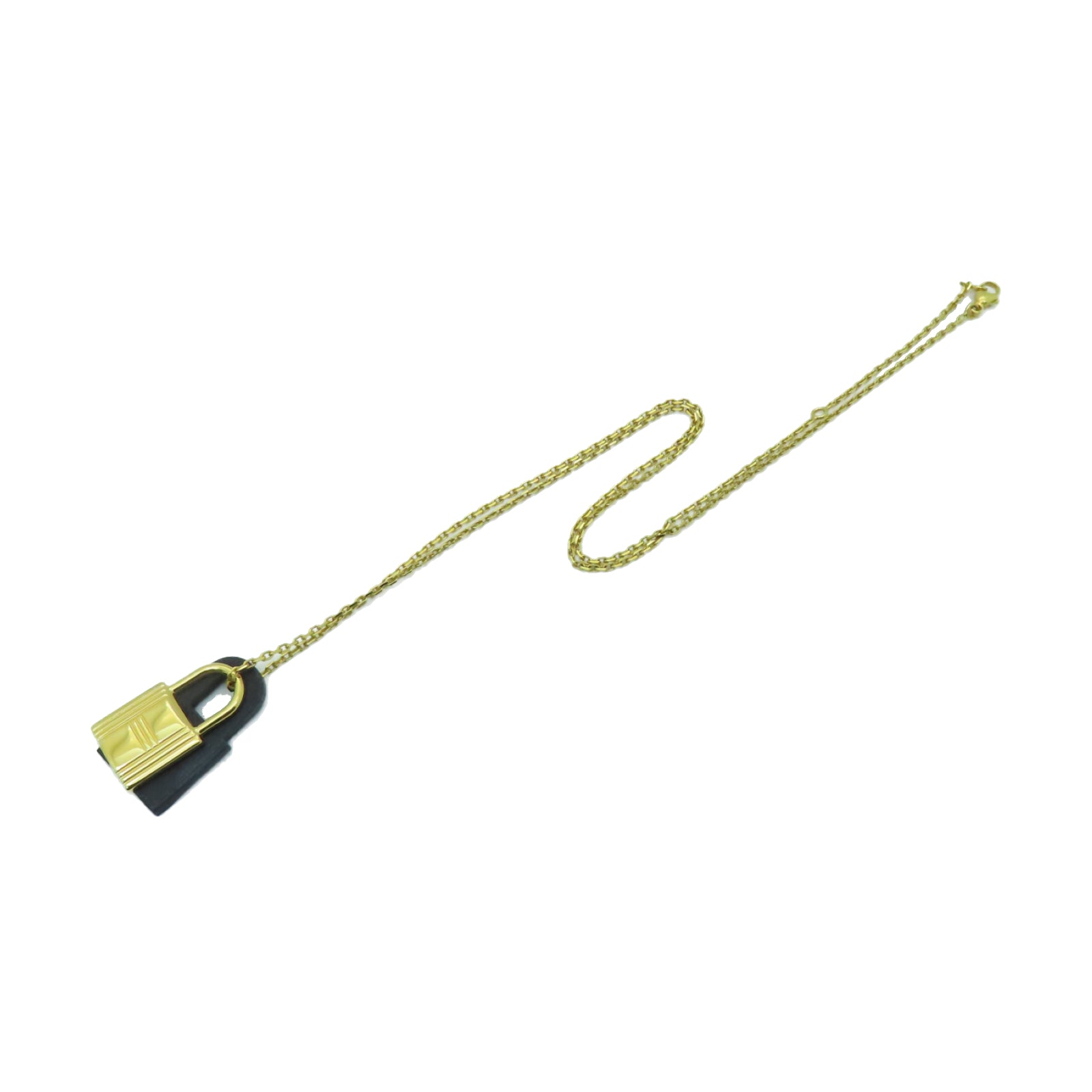 HERMES 金屬O'Kelly Necklace項鏈黑色/金色