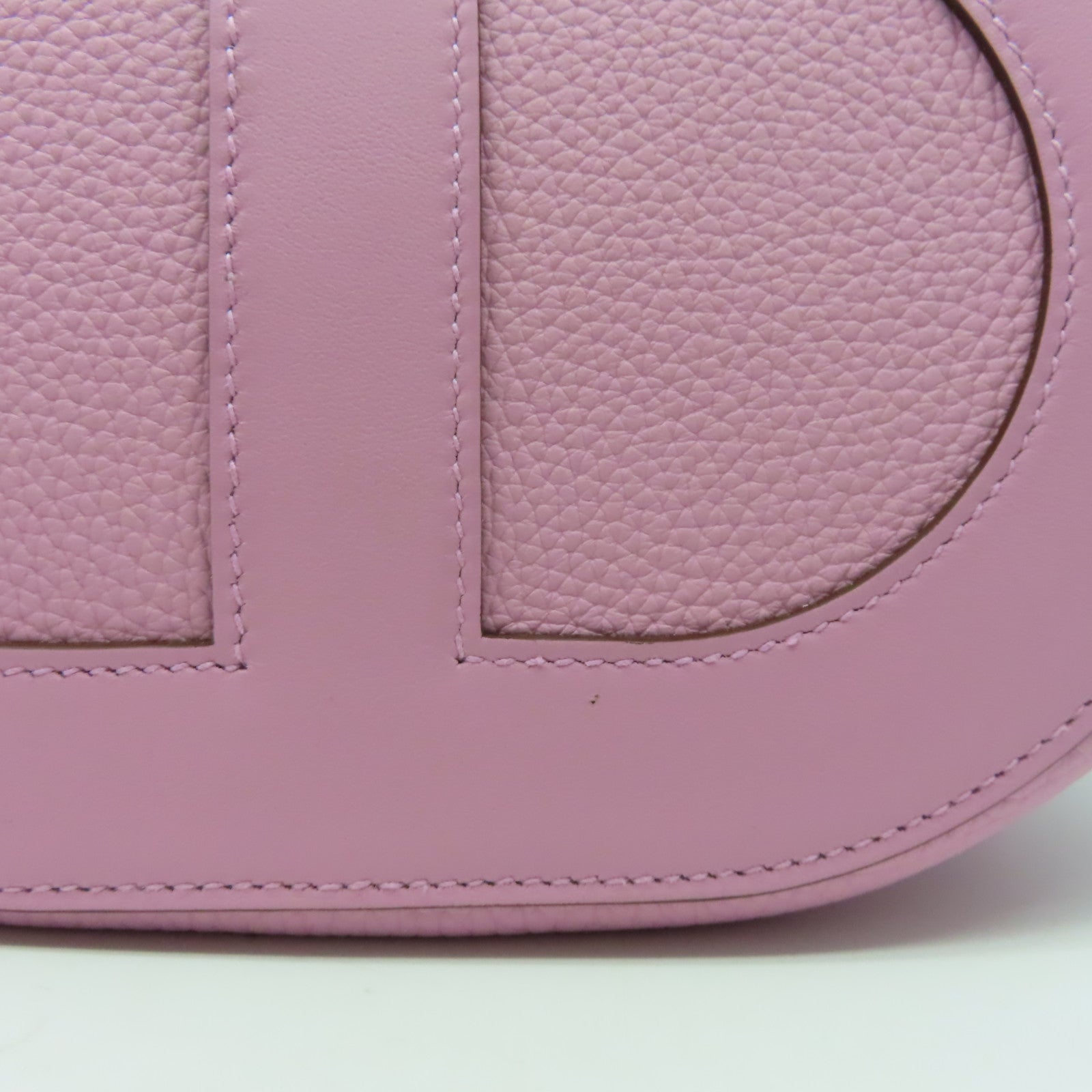 HERMES Clemence皮革In The Loop 23銀扣手挽袋錦葵紫色