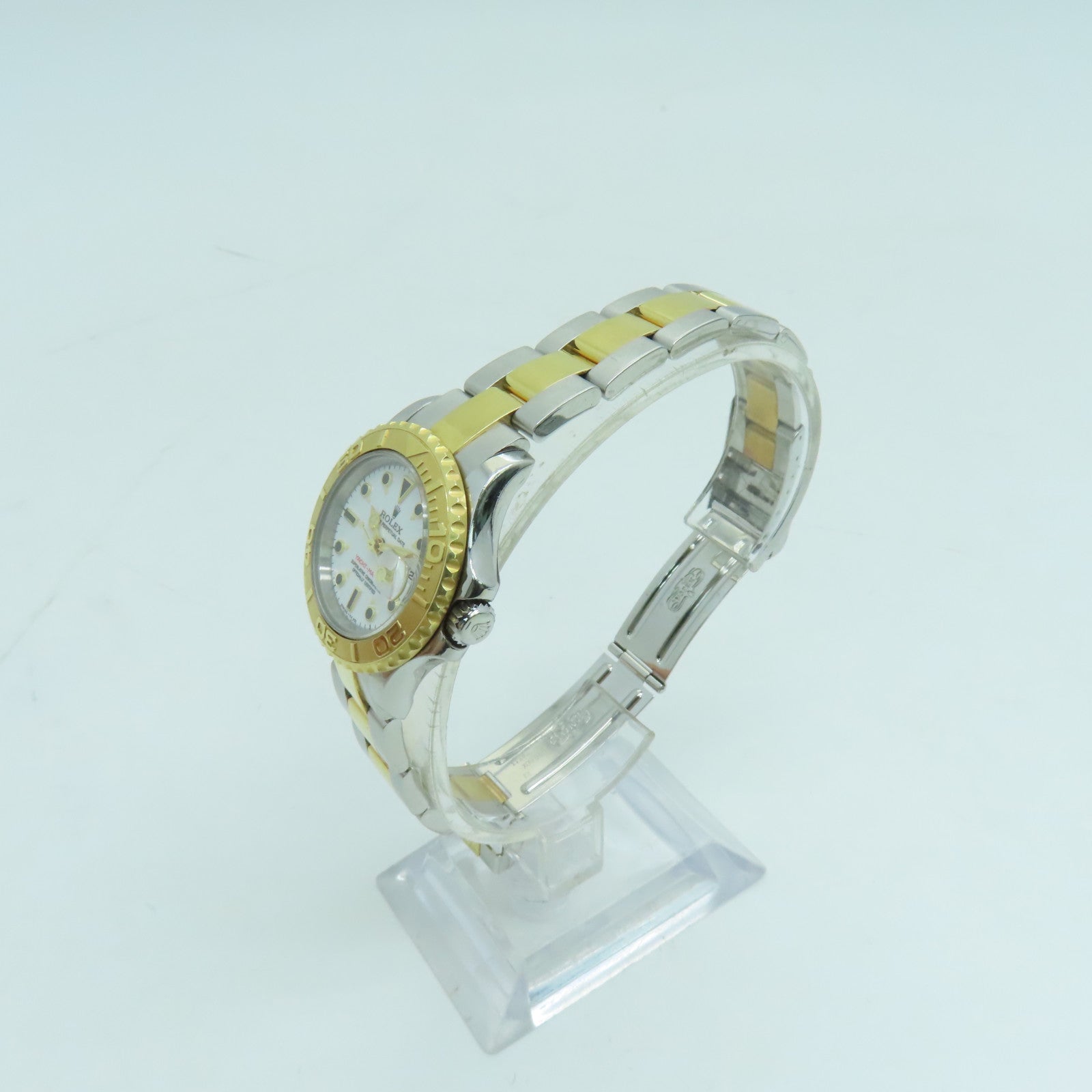 ROLEX Yacht Master 18K黃金/不鏽鋼手錶自動機芯白色