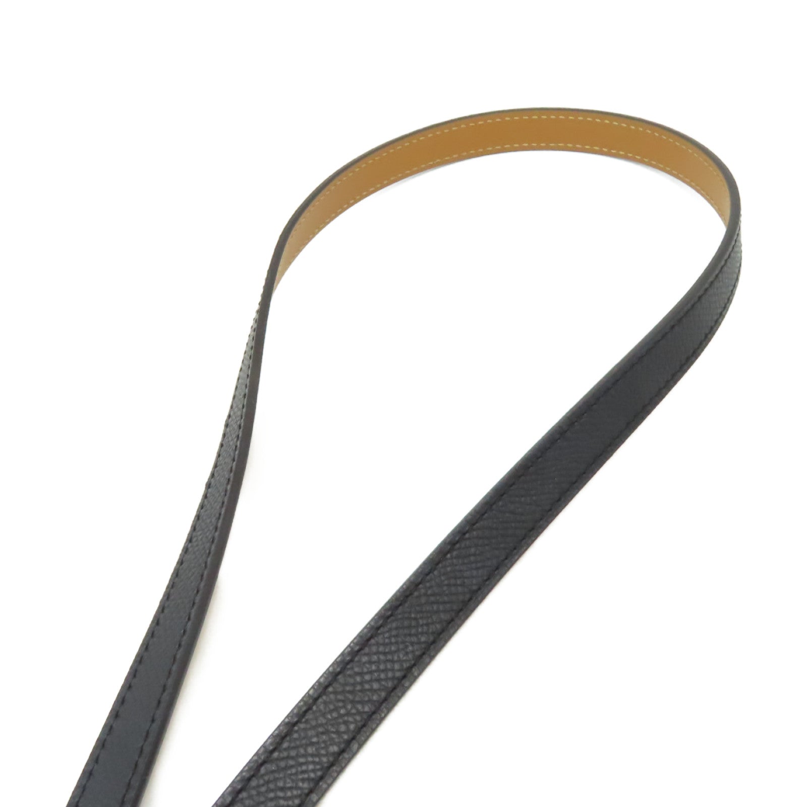 HERMES Epsom皮革Pop H Belt金扣皮帶黑色