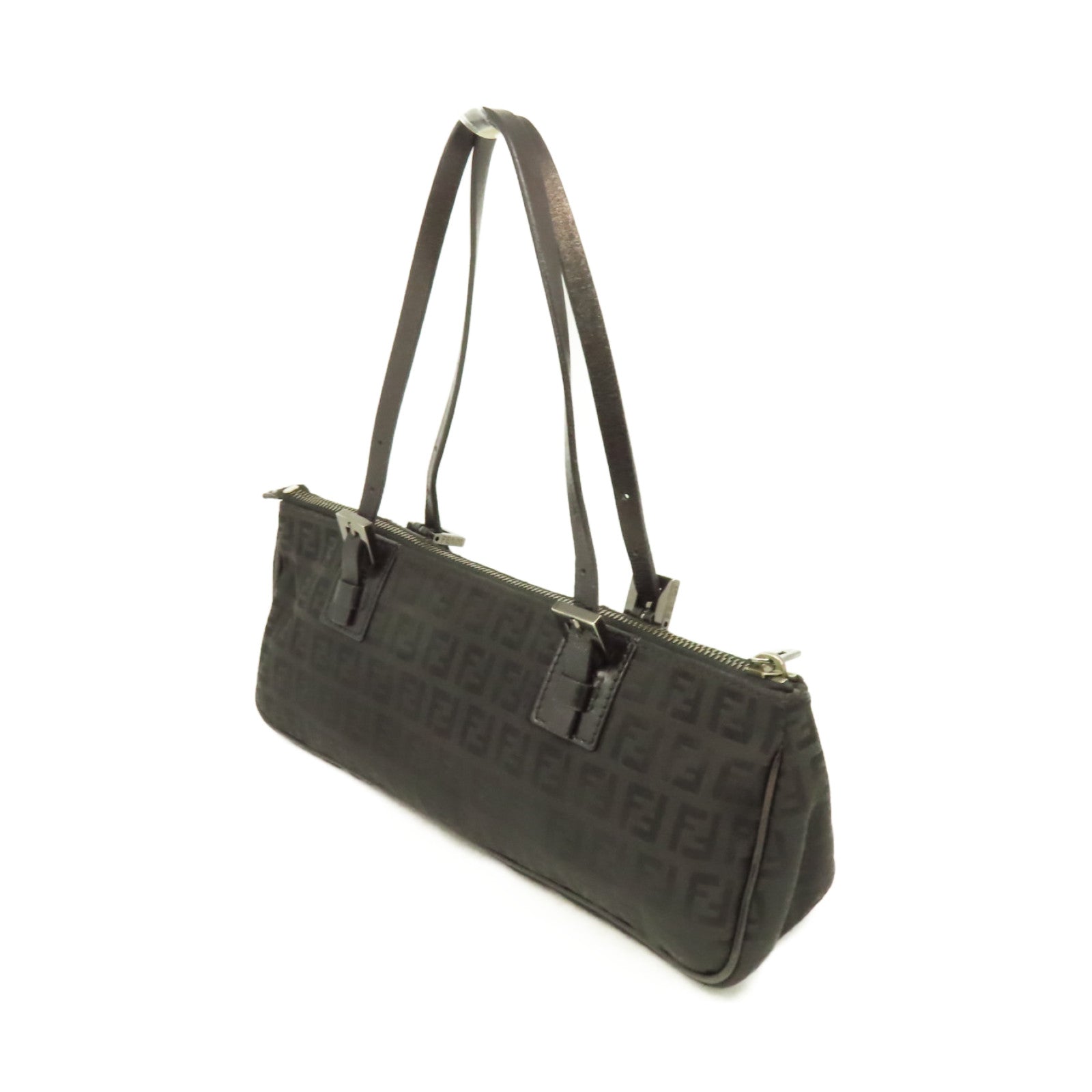 FENDI 帆布Vintage Zucchino Mini Bag肩背袋黑色