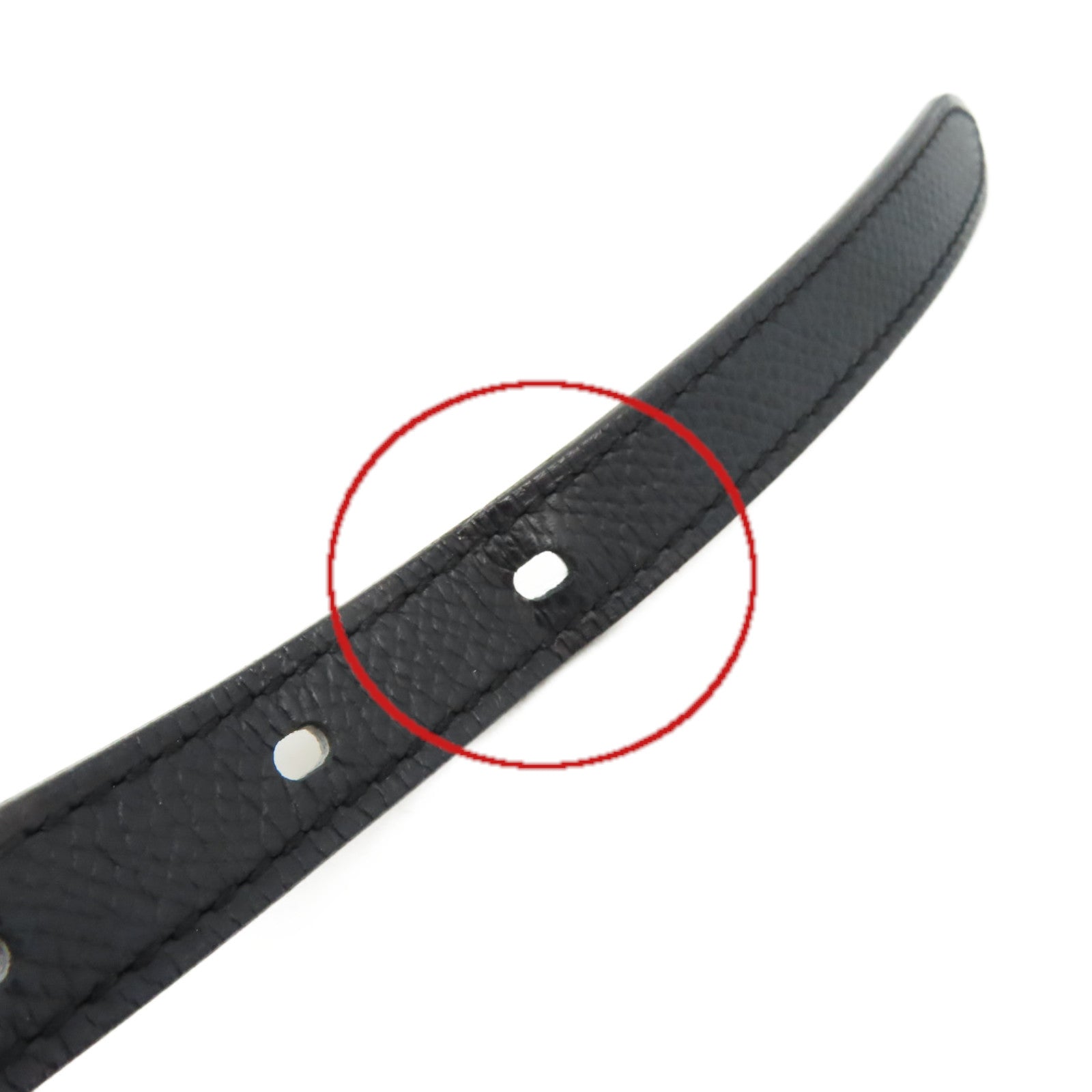 HERMES Epsom皮革Pop H Belt金扣皮帶黑色